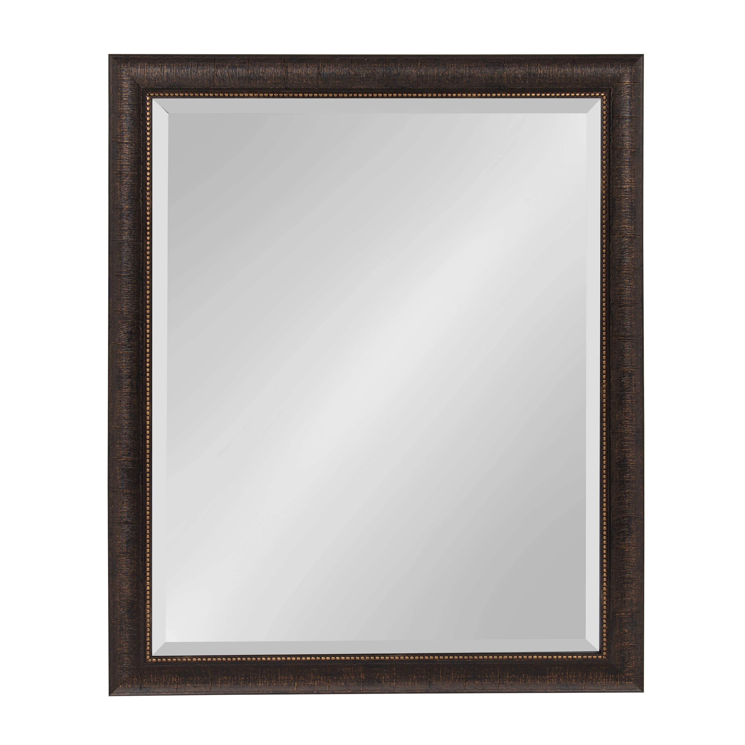 Kate and Laurel 212943 Aldridge 25.5-in W x 31.5-in H Rectangle Bronze Beveled Wall Mirror