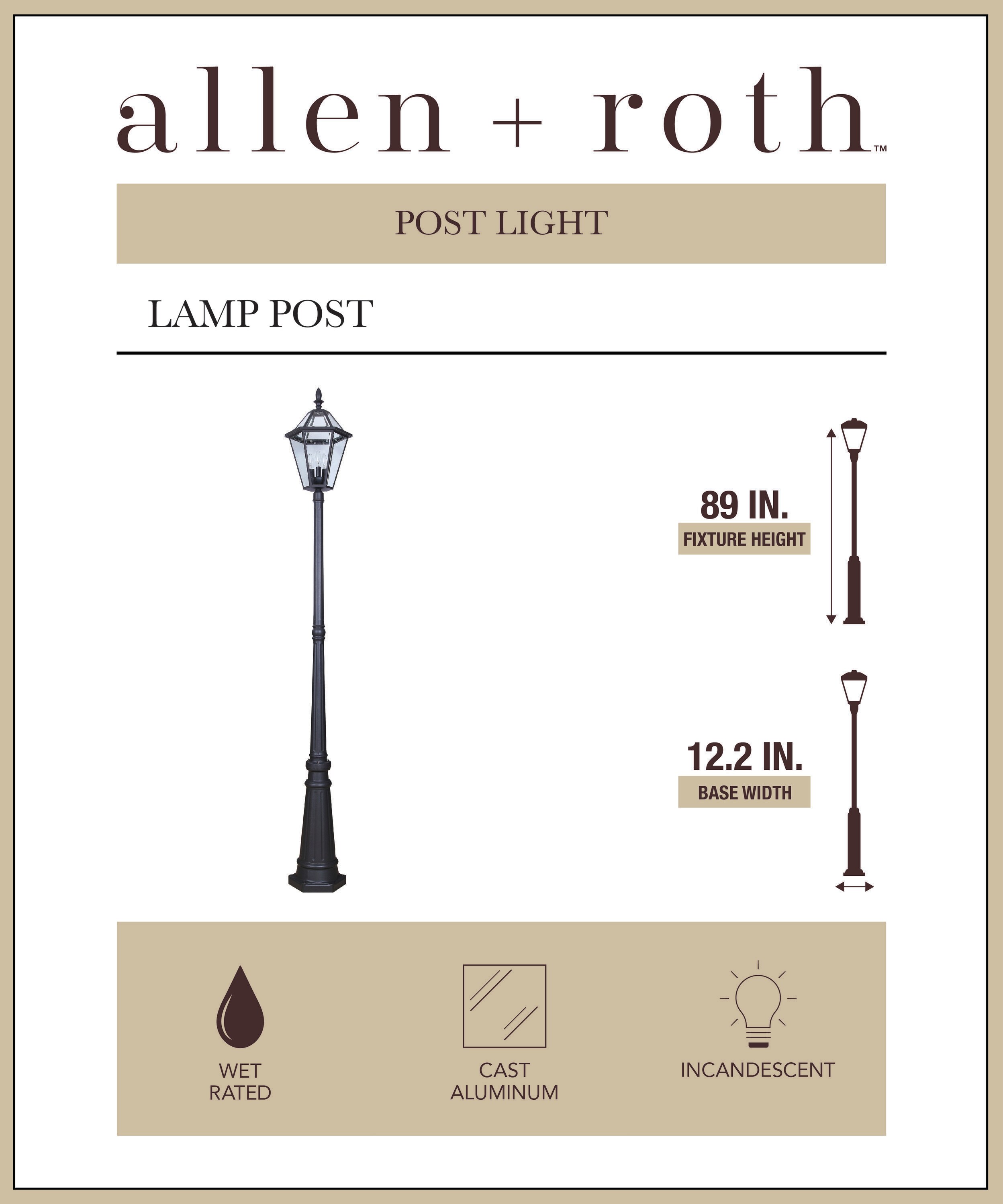 allen + roth 7251211012 Complete-Post-Lights - View #2