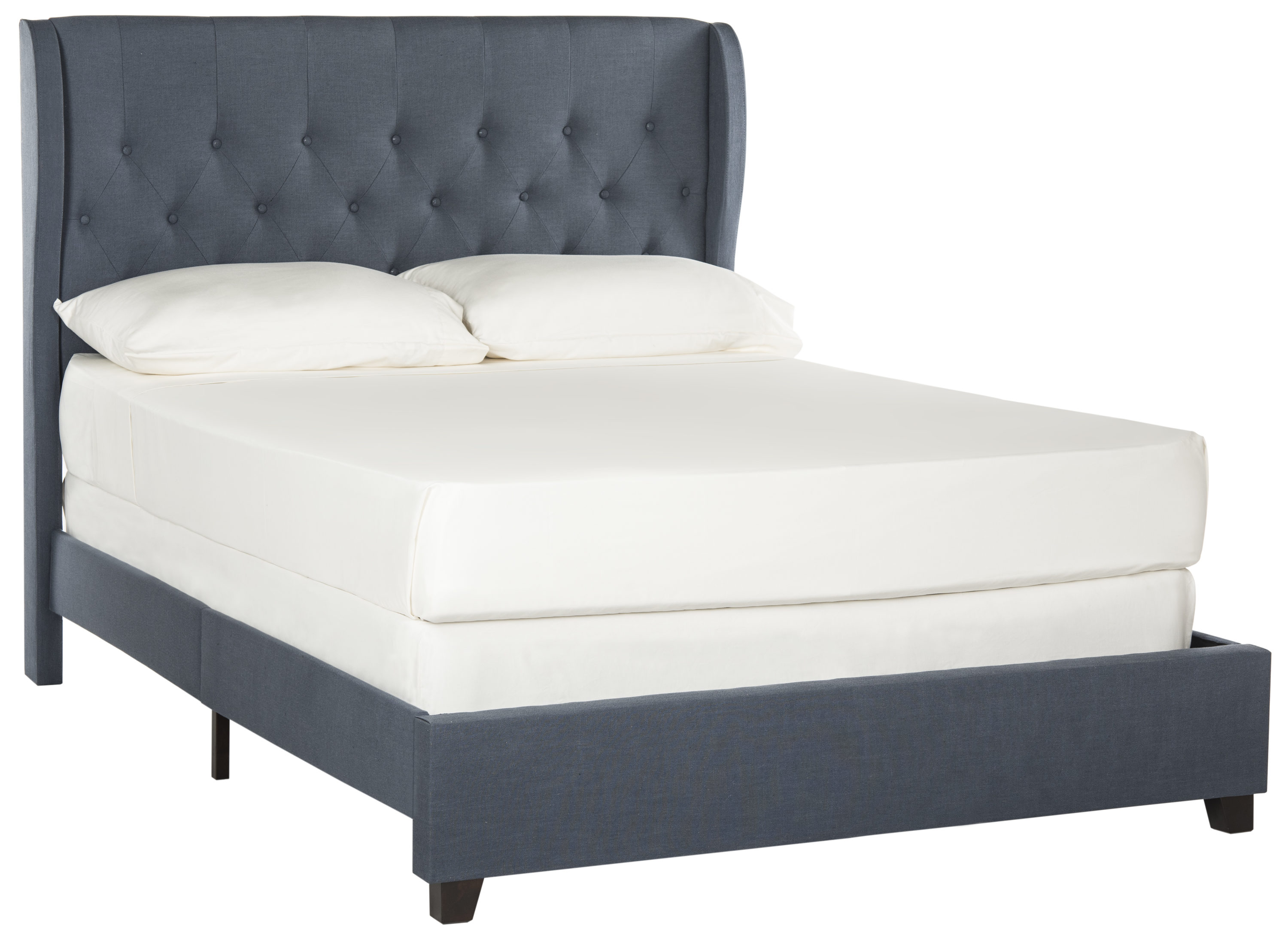 Safavieh Blanchett Navy Full Upholstered Bed