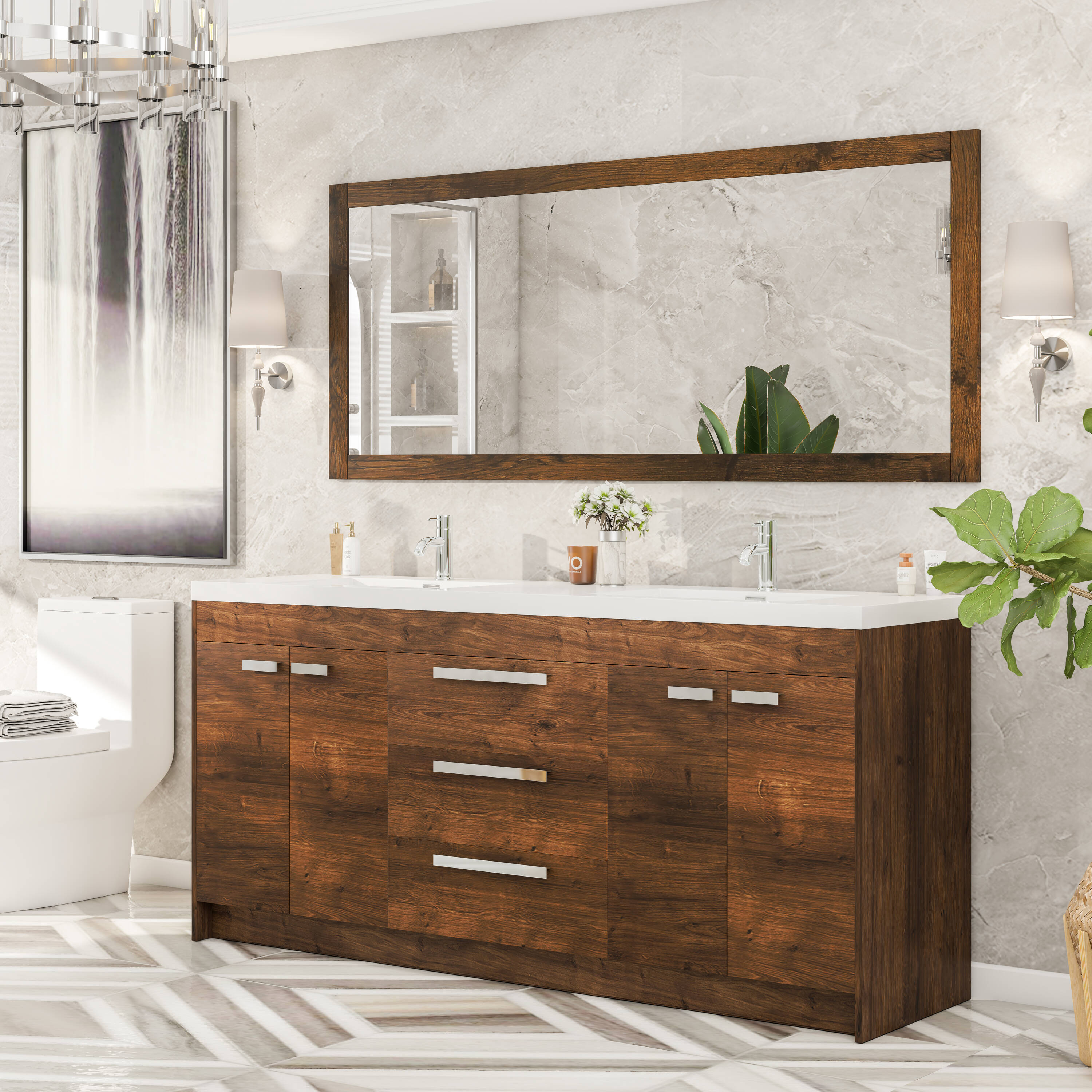 Eviva EVMR-72X30-RSWD Decor-Mirrors - View #2