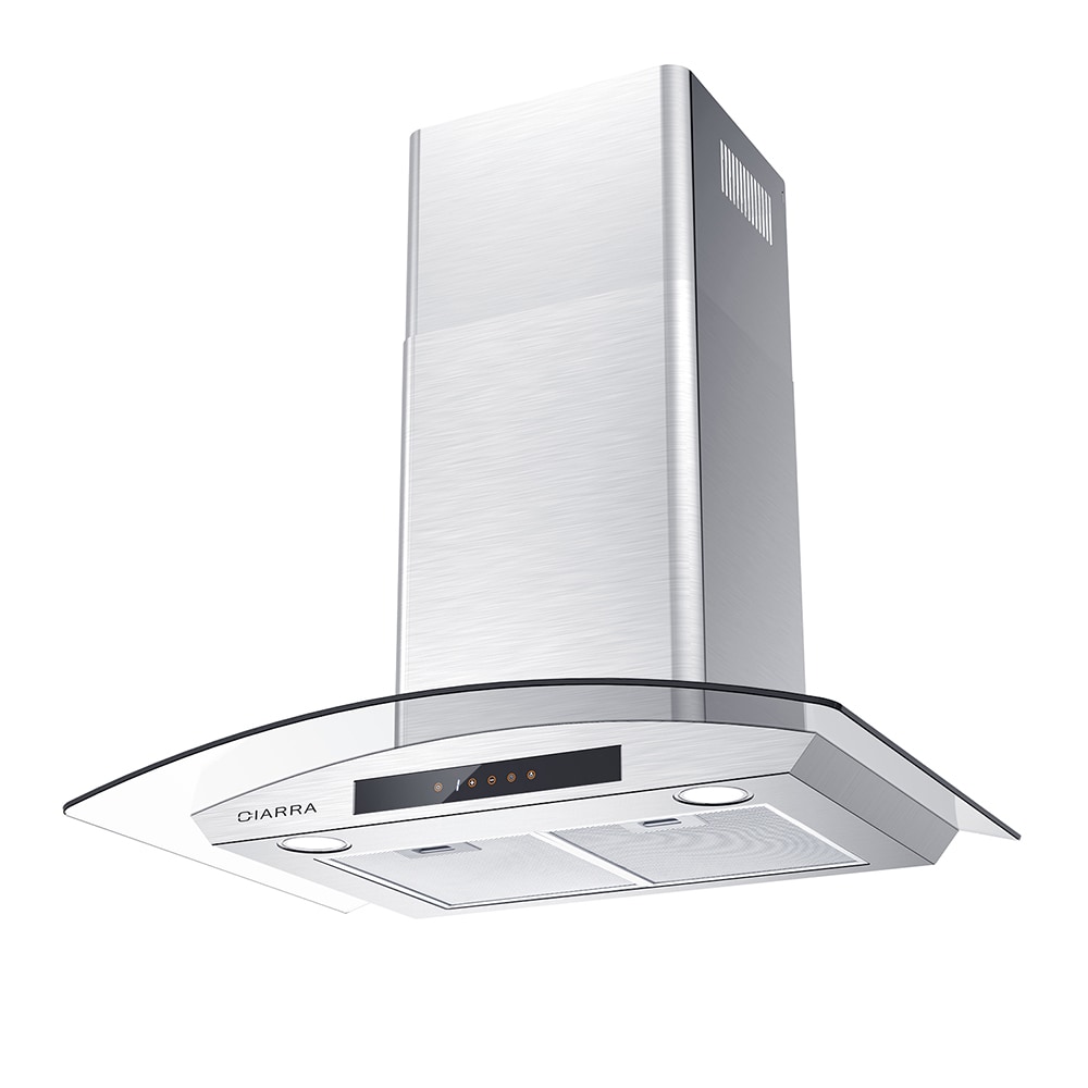 CIARRA 30-in 450-CFM Convertible Stainless Steel Wall-Mounted Range Hood in  the Wall-Mounted Range Hoods department at