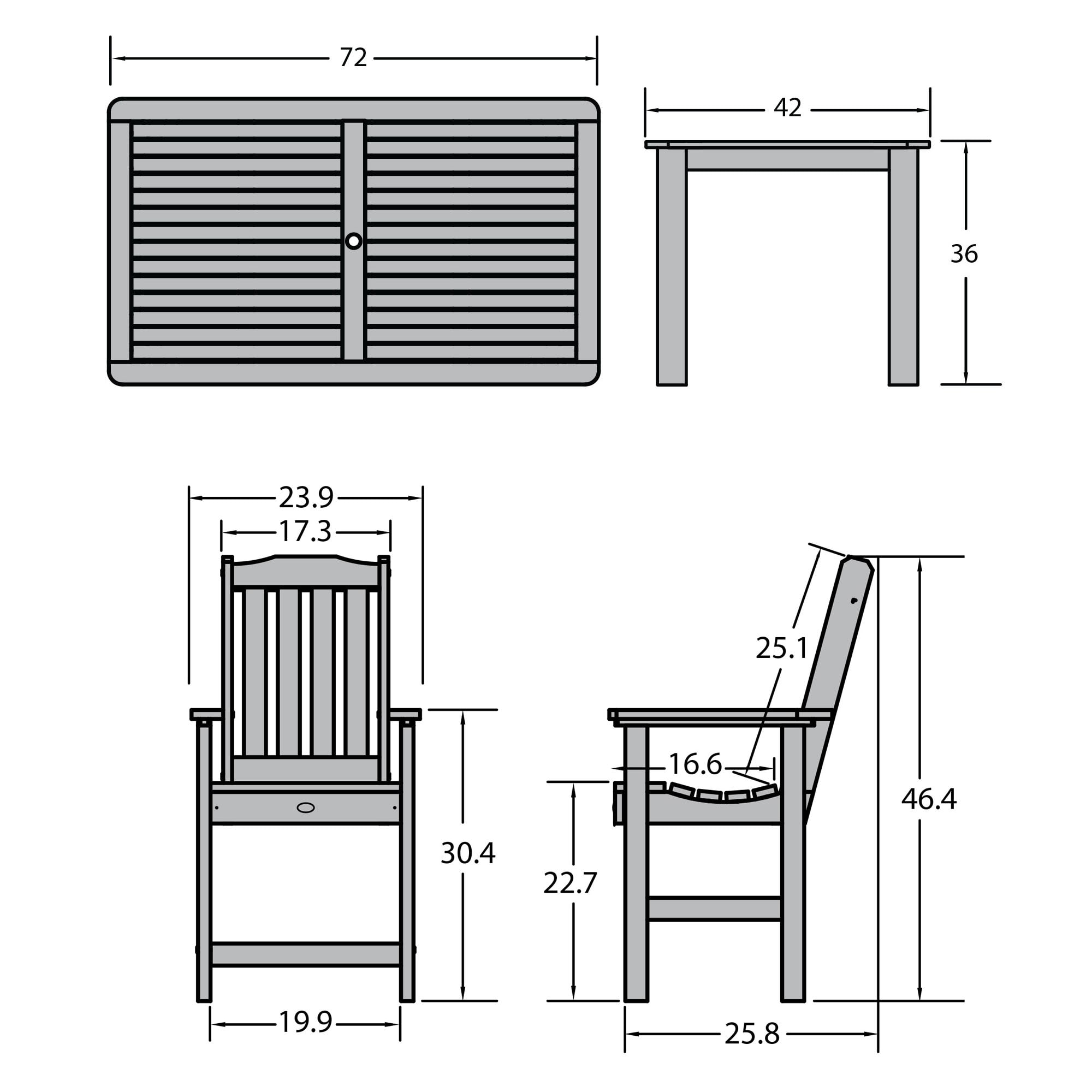 highwood The Lehigh 7-Piece Tan Bar Height Patio Dining Set Plastic ...