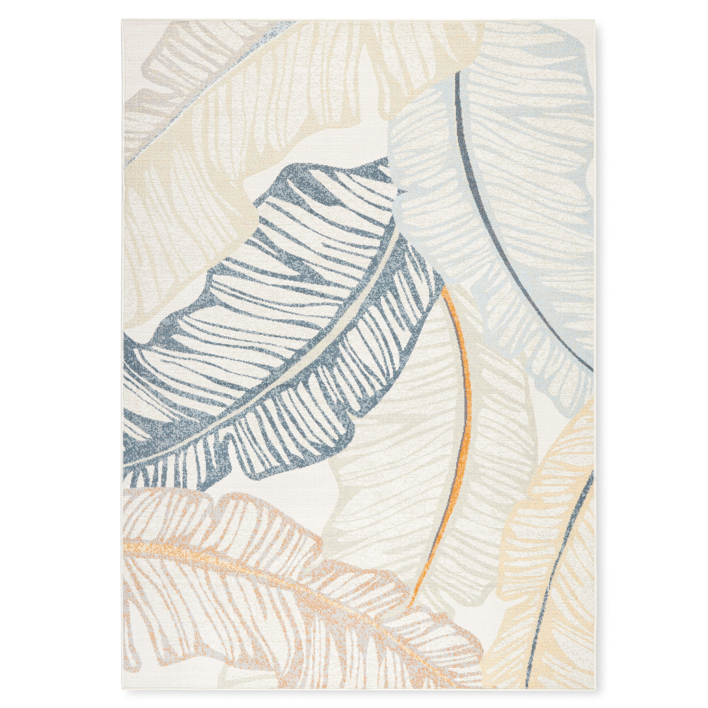 Tommy Bahama 2A-25713-602 CAY 6 x 9 (ft) Loomed Polypropylene Ivory/Multi Rectangular Indoor/Outdoor Floral/Botanical Mid-Century Modern Area rug