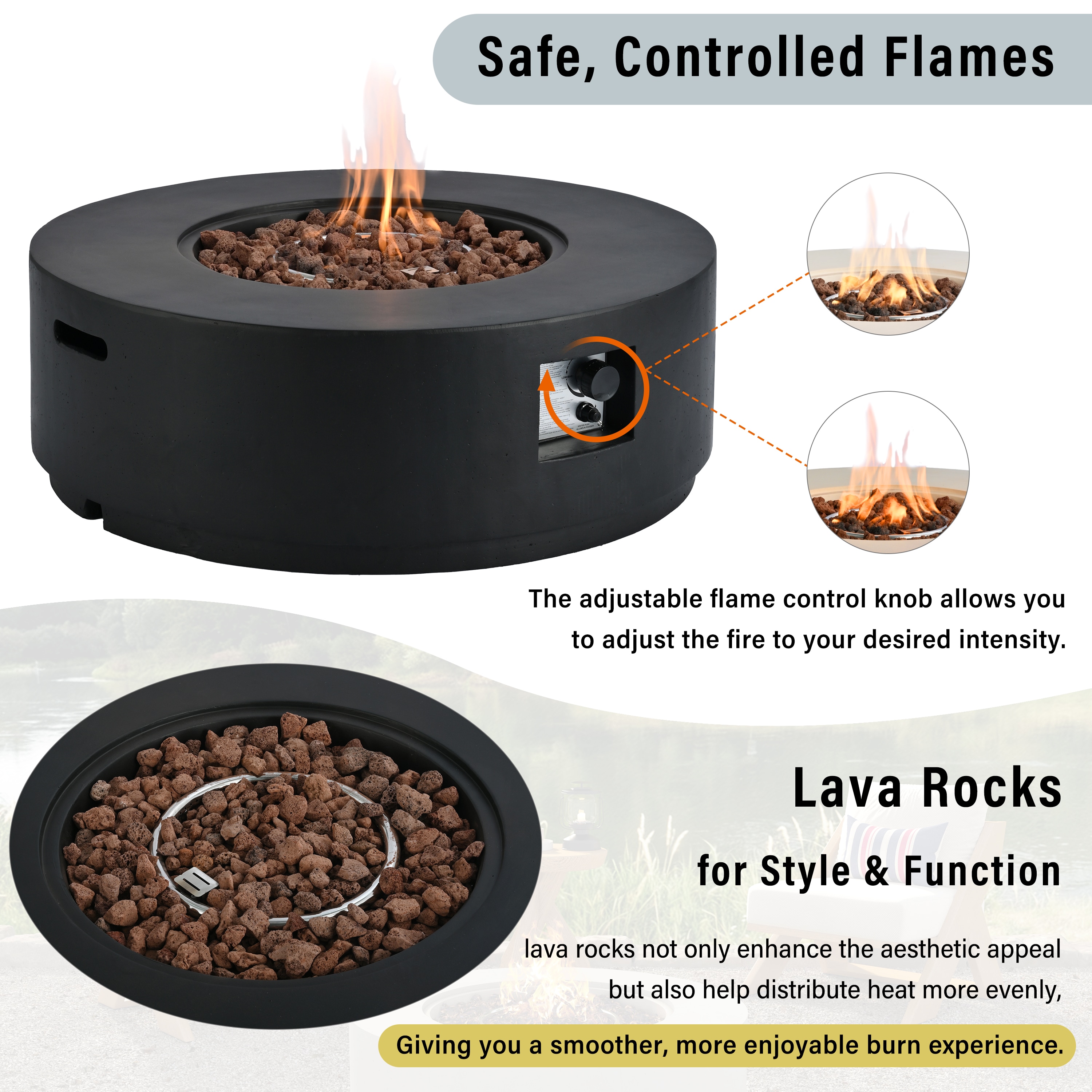 GDFStudio 374959 Outdoor-Gas-Firepits - View #4