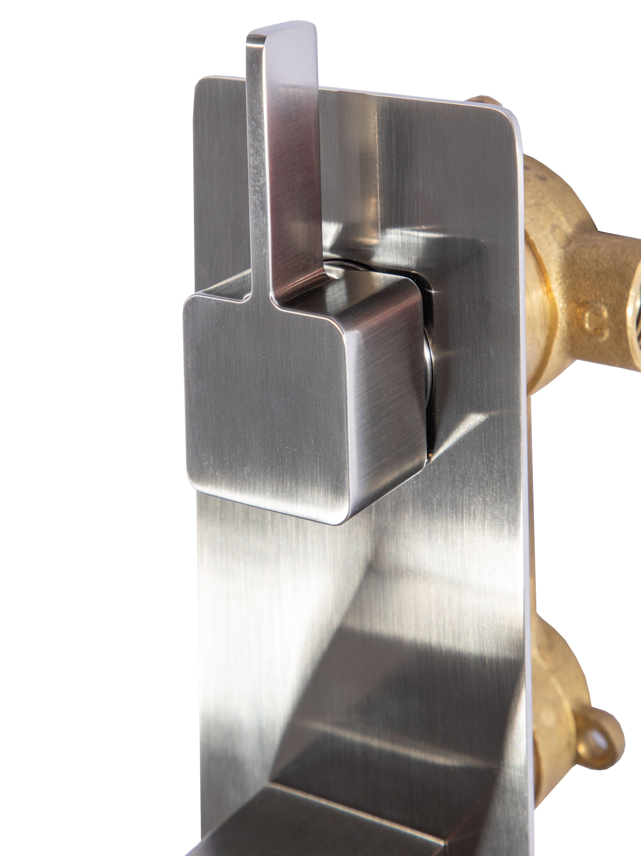 Brushed Nickel Wall-Mounted Waterfall Bathroom Faucet