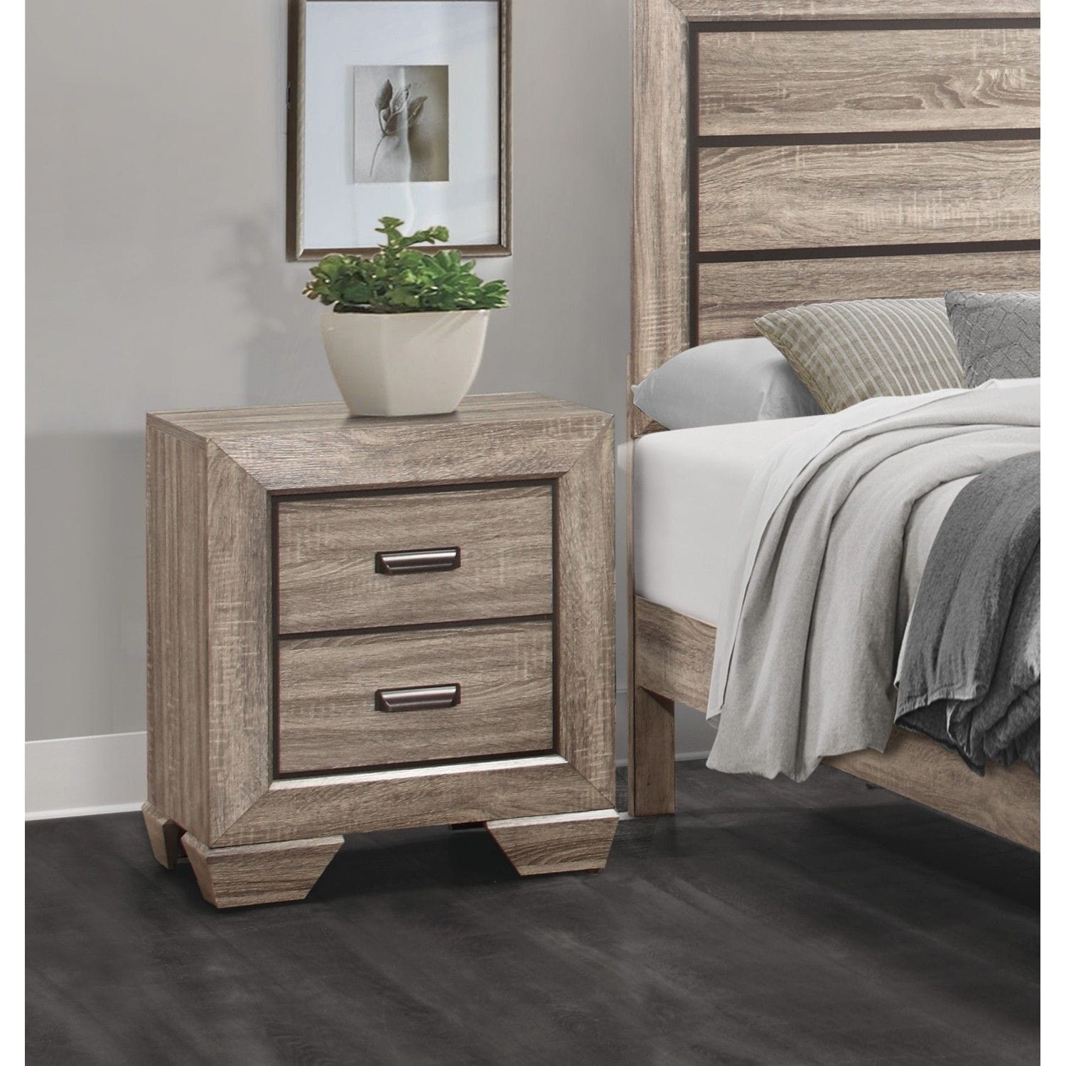 JASMODER B01149471 Natural Pine Nightstand