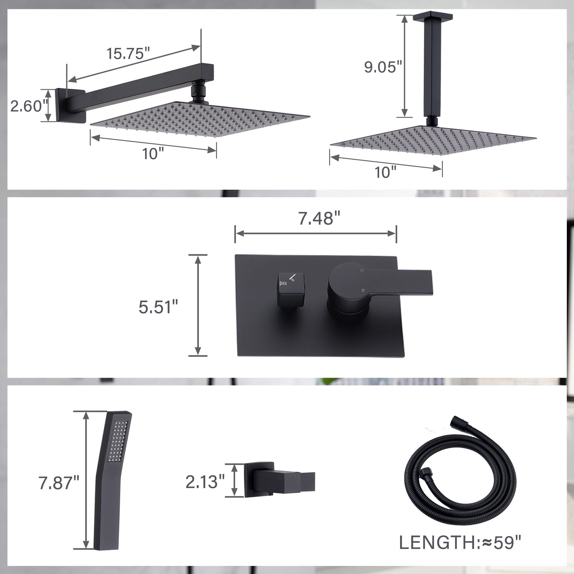 SILJOY W1217P435498 Showerhead-Bar-Panels - View #7