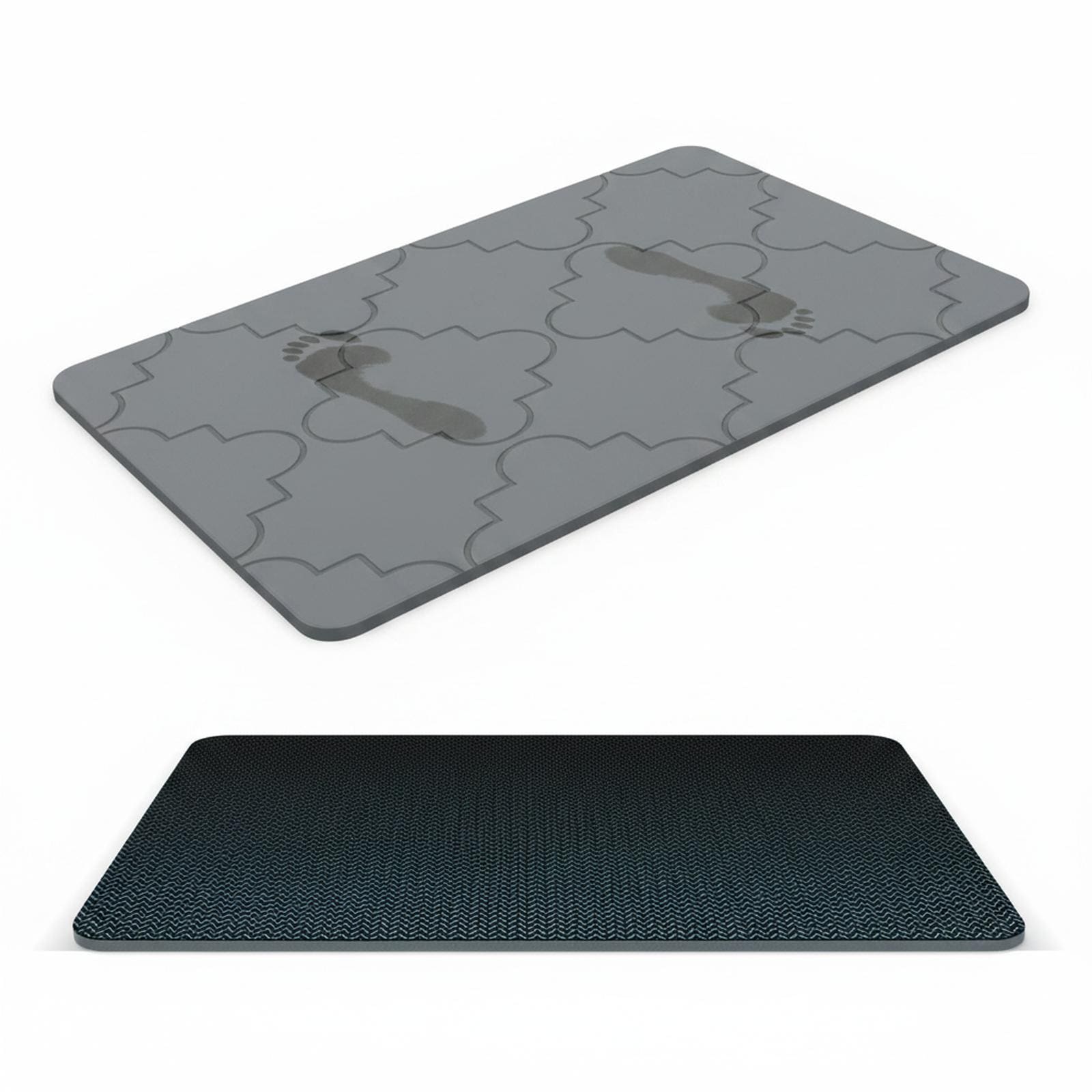 Paradigms Interiors Extra Large Stone Bath Mat Non-slip Rubber Super Absorbent Diatomaceous Earth Quick Drying Easy Clean Multi-purpose