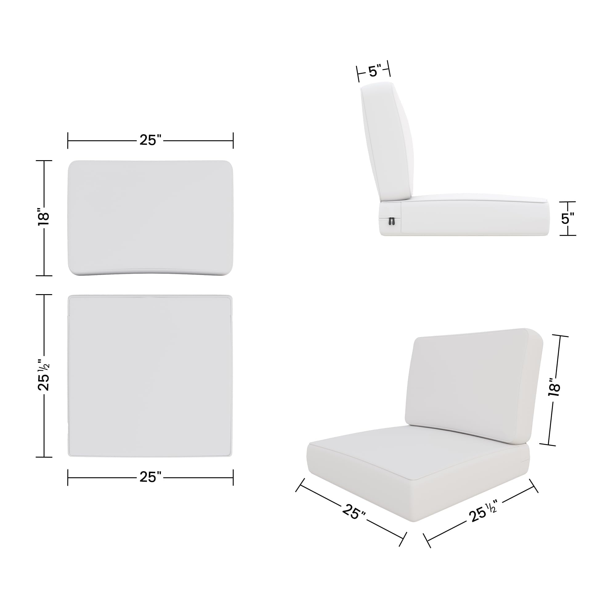 Covers & All CUSH270C-CRNB Patio-Furniture-Cushions - View #2