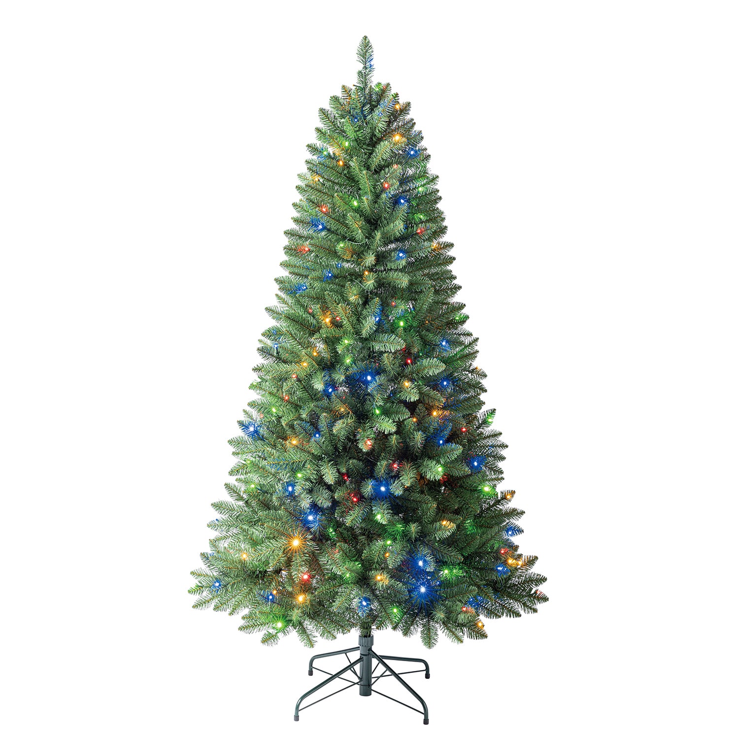 Holiday Living 6.5-ft Greensboro Pre-lit Artificial Christmas Tree with Multicolor LED Lights