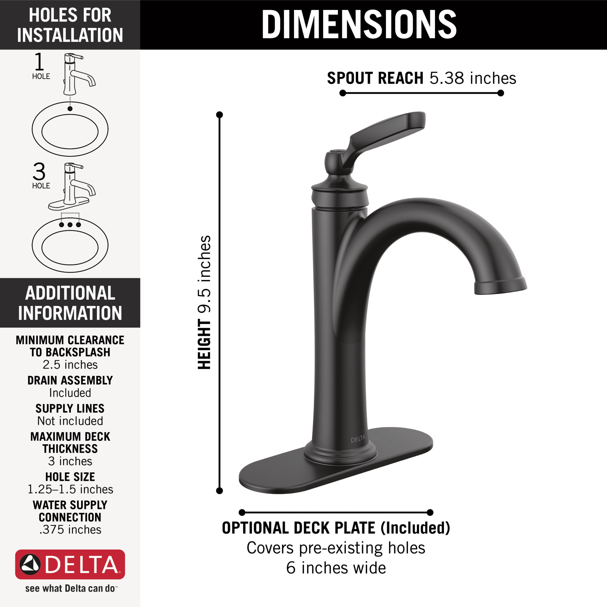 Delta 532-BLMPU-DST Lavatory-Faucets - View #3