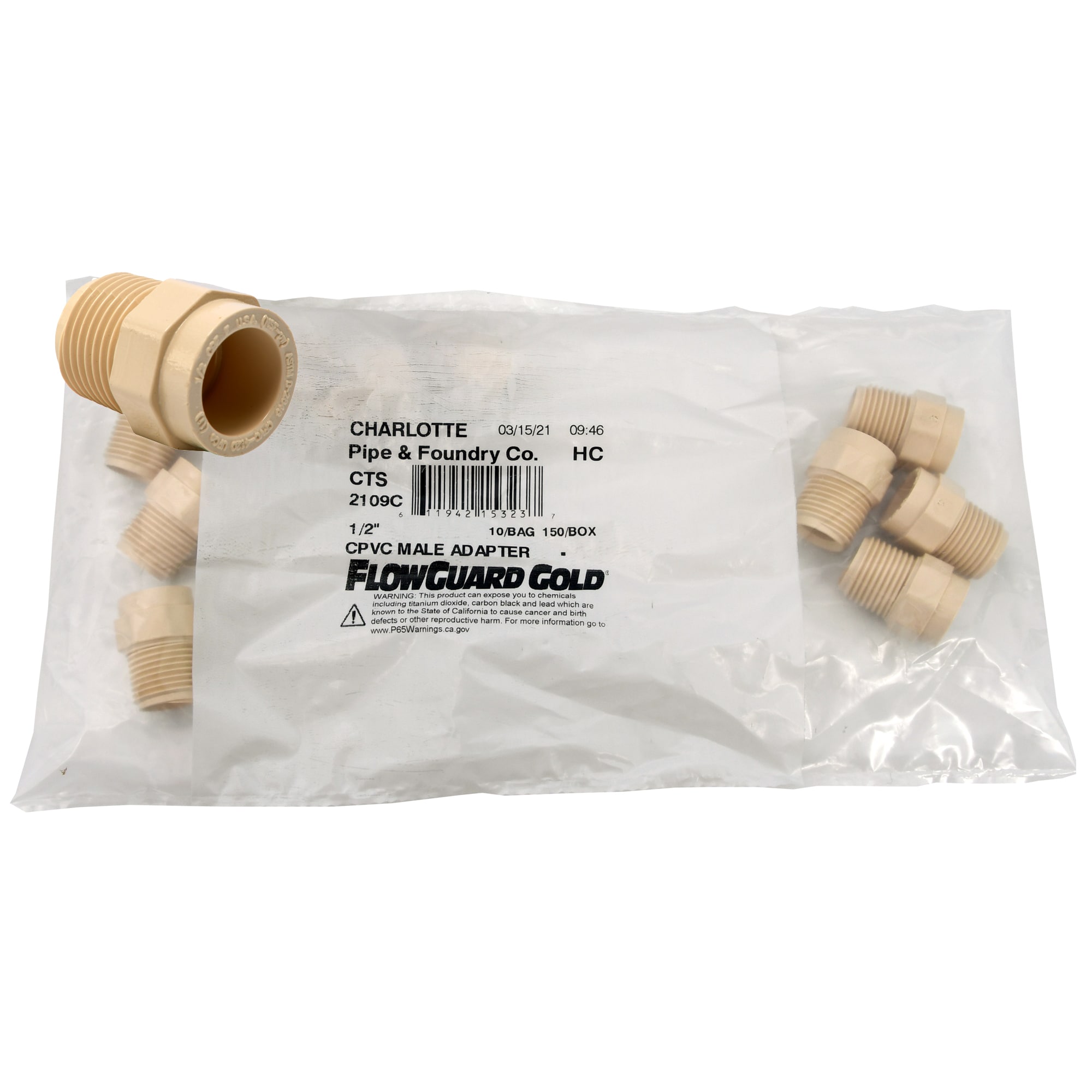 Charlotte Pipe CTS 02109C 0600 Cpvc-Fittings - View #2