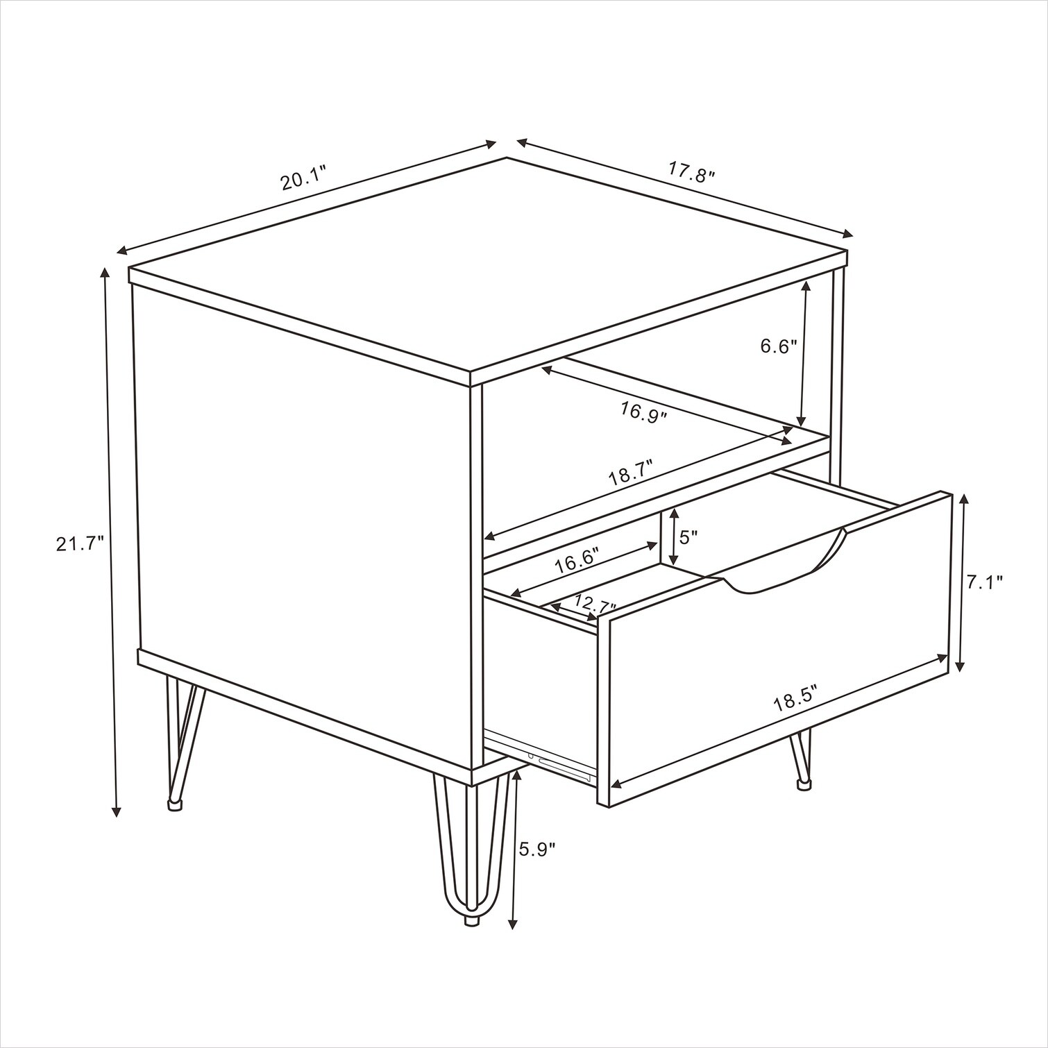 SUNCREAT YN4ZLFMM4ZX3 nightstands - View #4