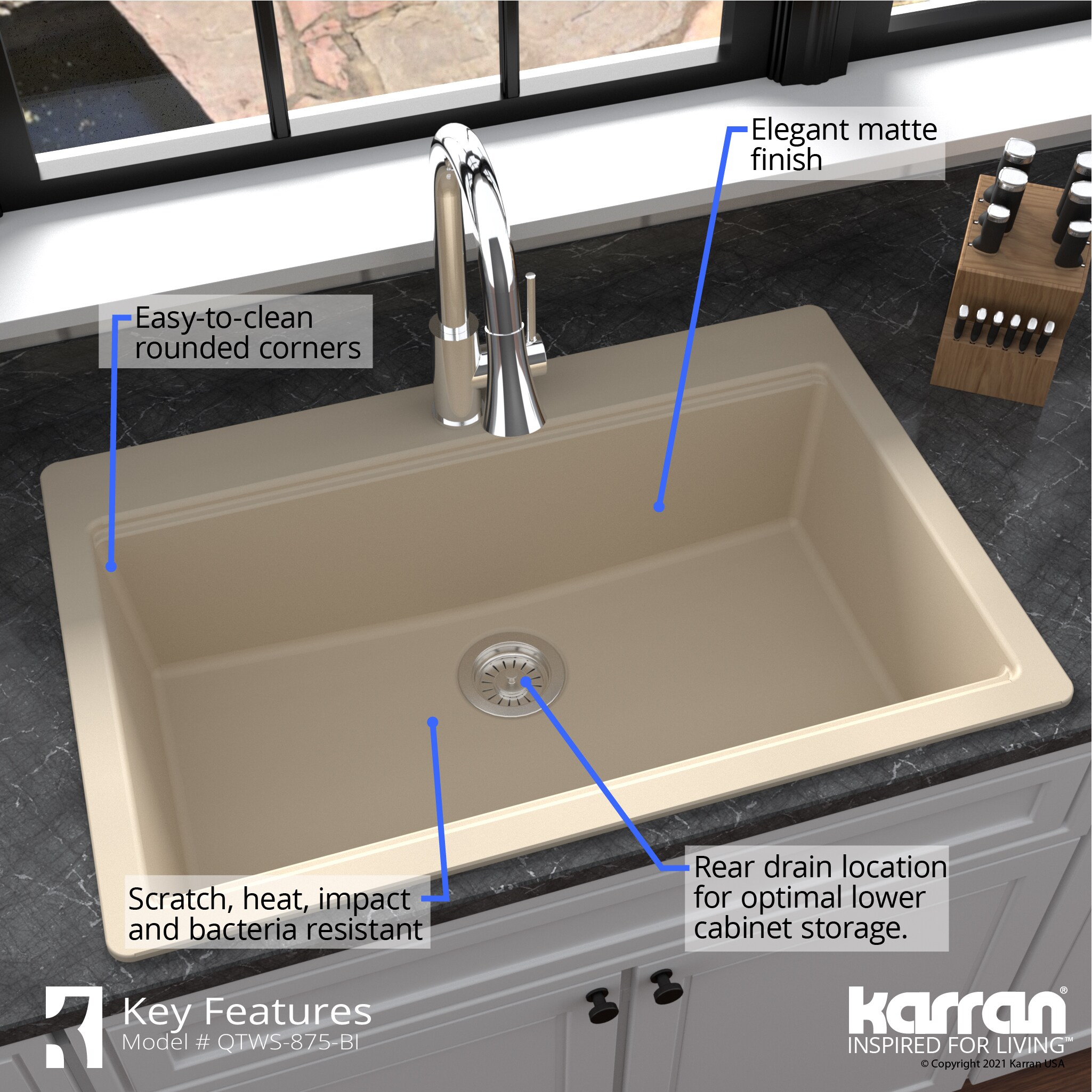Karran QTWS-875-BI Kitchen-Sinks - View #7