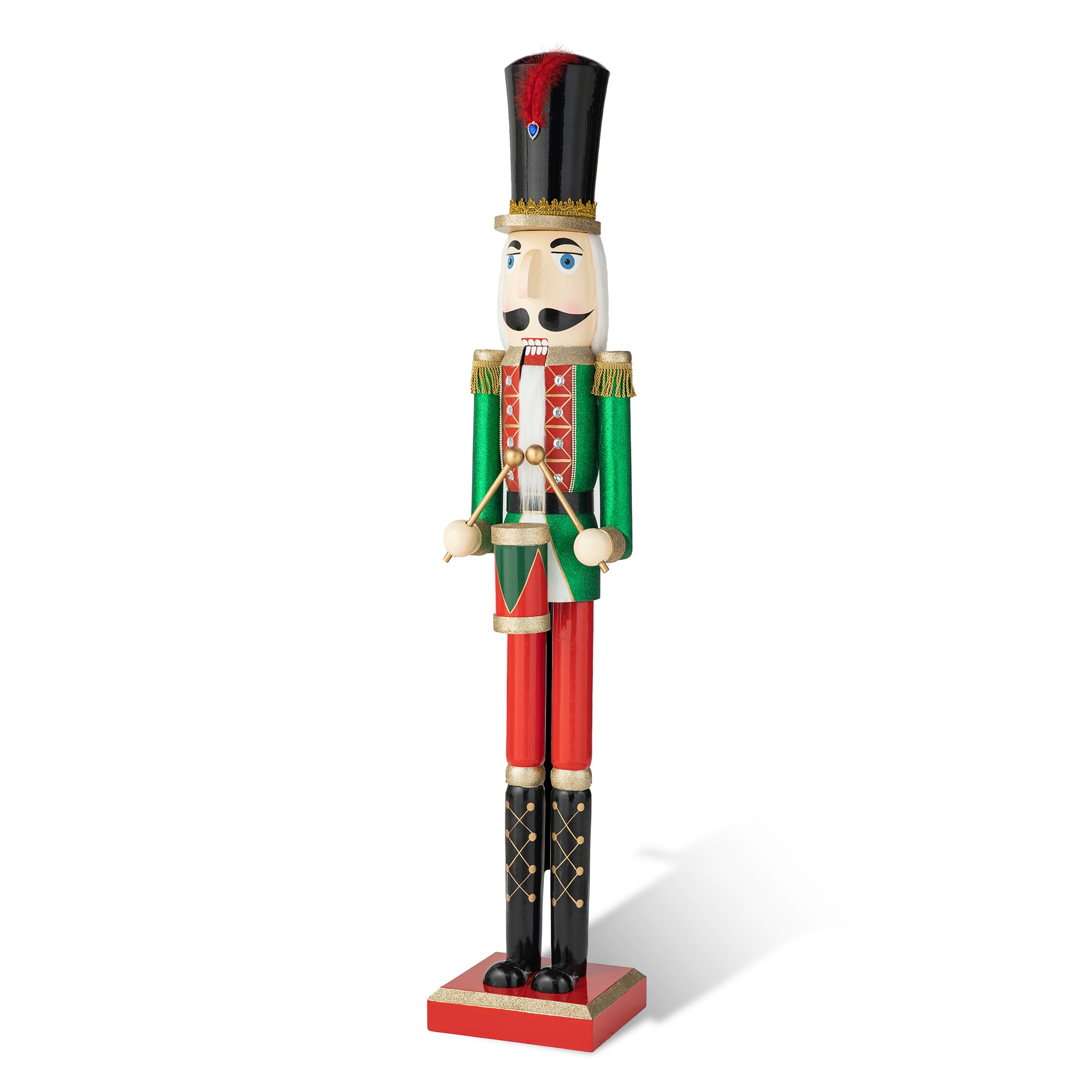 Glitzhome 2036700006 54-in Nutcracker Free Standing Decoration