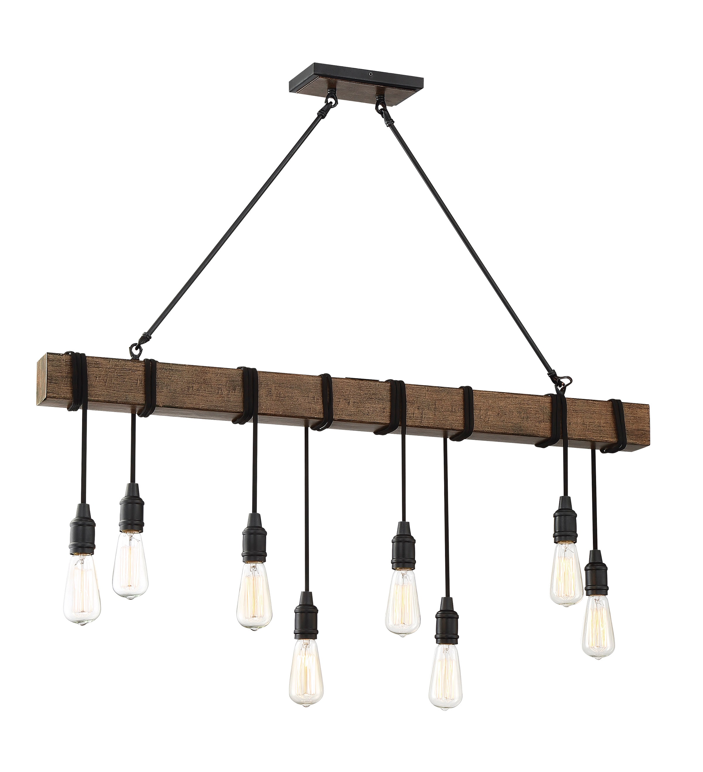 Savoy House Burgess 8-Light Rustic Bronze Linear Pendant