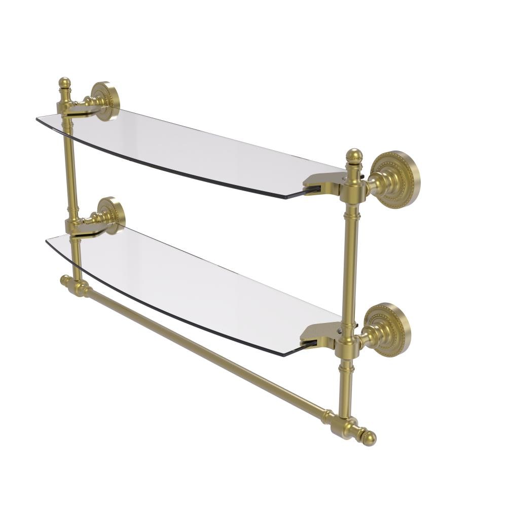 Allied Brass RD-34TB/18-SBR Retro Dot Satin Brass 2 -Tier Wall mount Bathroom Shelf ( 18-in x 15-in x 5-in )