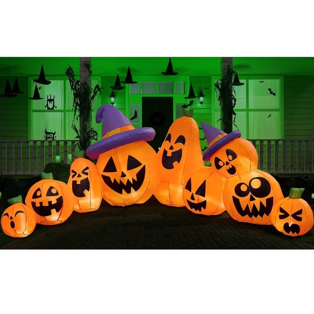 SYNCFUN 2-ft Freestanding Lighted Witch Inflatable In The Outdoor ...