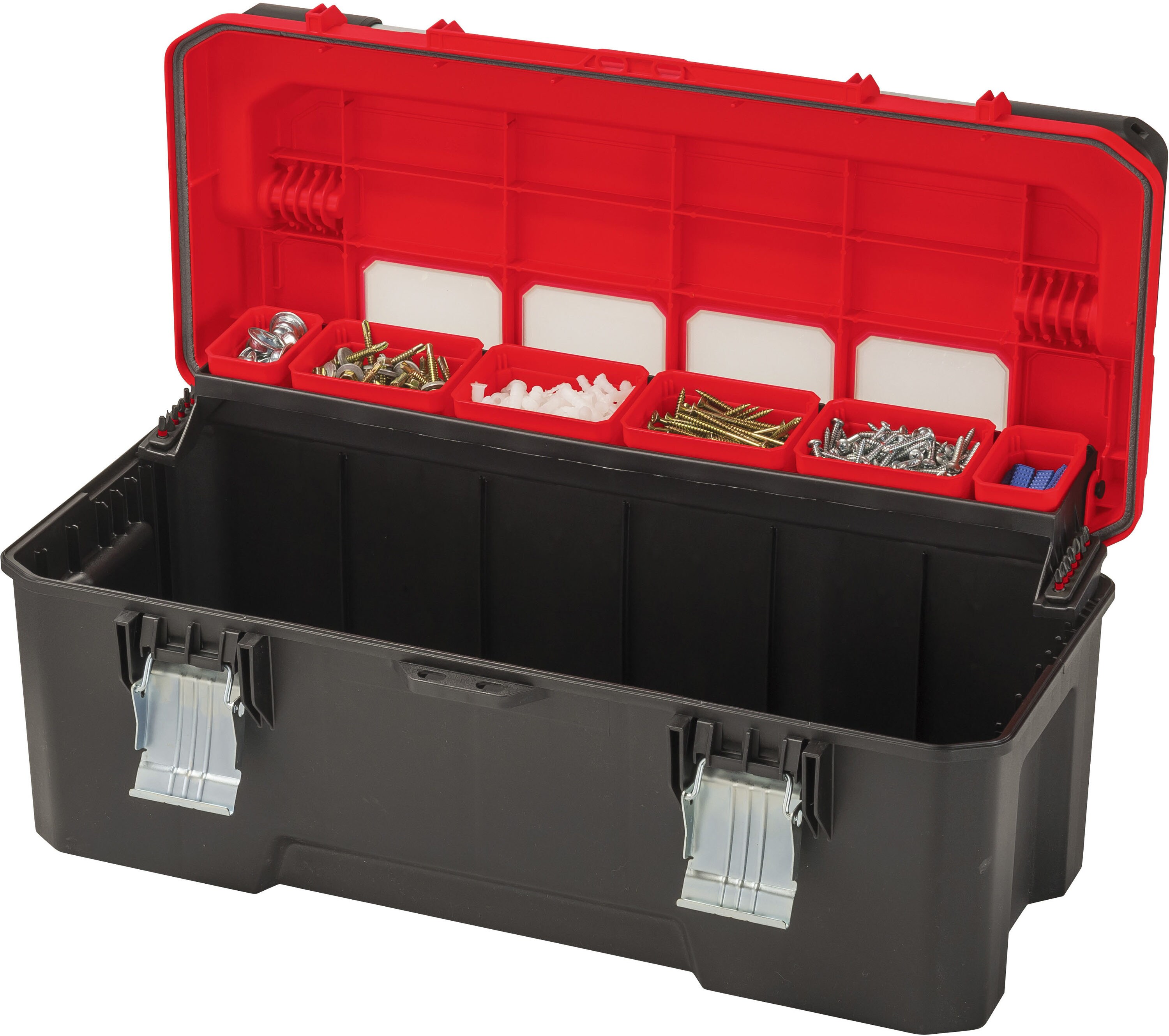 CRAFTSMAN Pro 26-in Red Plastic Lockable Tool Box in the Portable