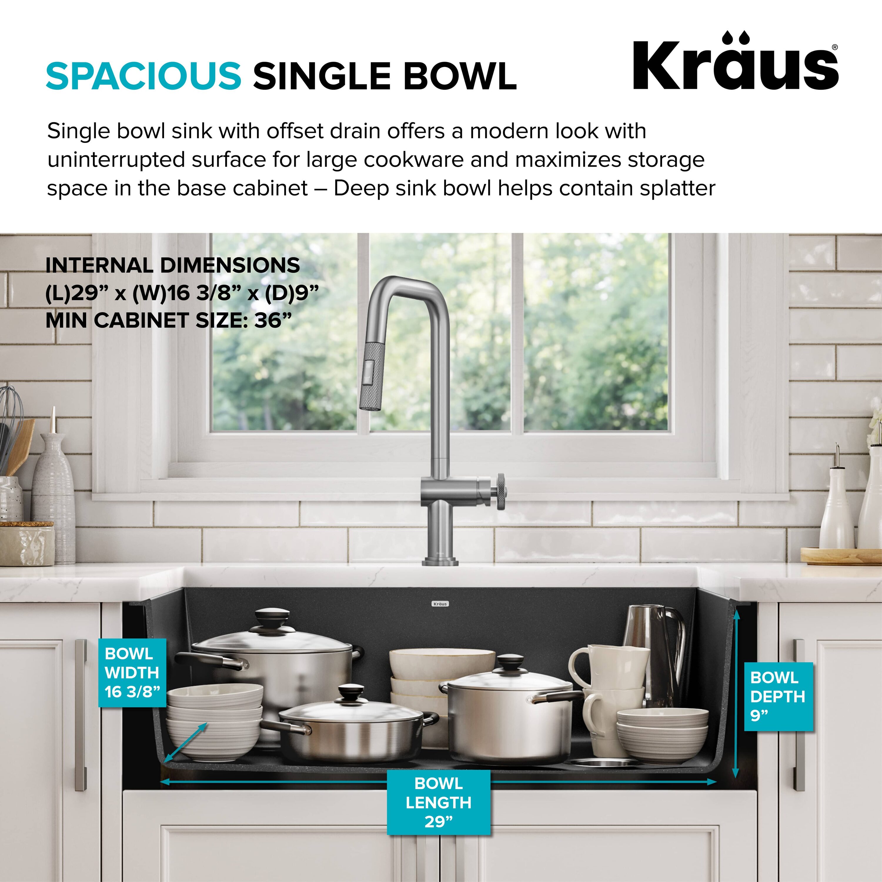 Kraus KGU-55BLACK Kitchen-Sinks - View #6