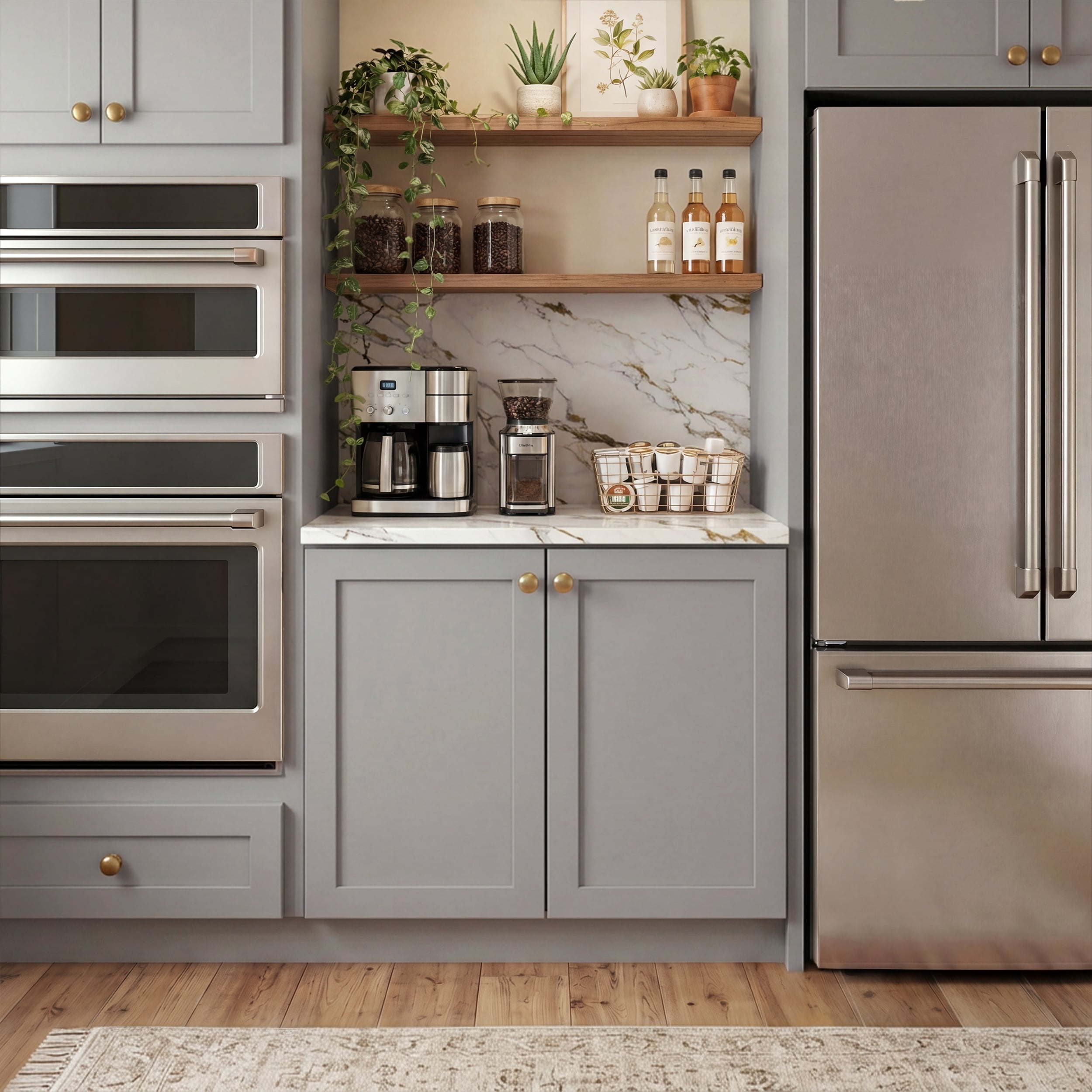 KraftMaid Momentum Deveron 30-in W x 34.5-in H x 12-in D Pebble Grey ...