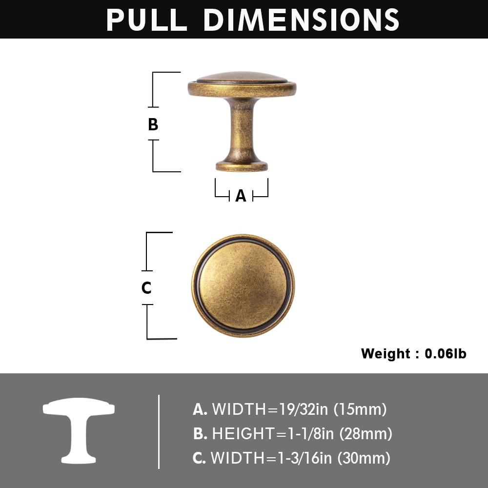 Miaokesen 6783GT-DK-12 Cabinet-Knobs - View #2
