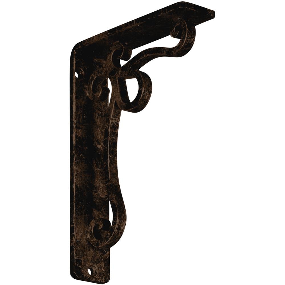 Ekena Millwork BKTM01X05X08SOLABZ Orleans 5.5-in x 1.5-in x 8-in Antique bronze Wrought iron Mounting bracket