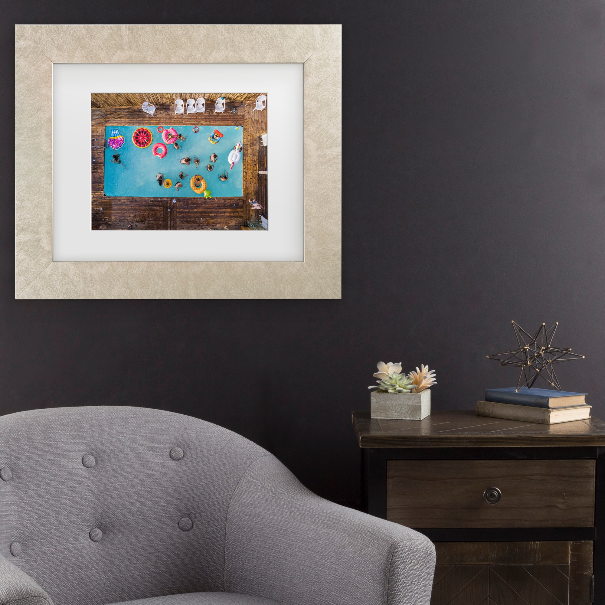 Trademark Fine Art 1X10910-C1114MF Hymn For The Weekend Or Adar Champagne Frame Wood Framed 11-in H x 14-in W Modern Canvas Print