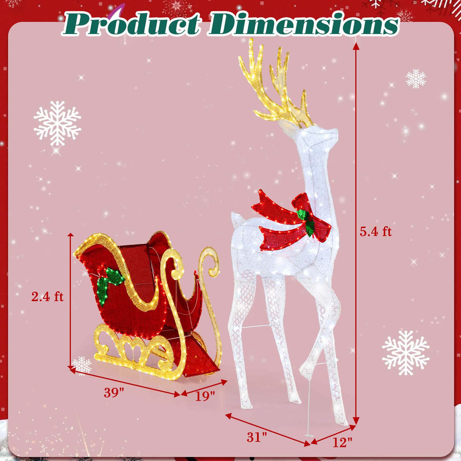 Costway HCST04310 Outdoor-Christmas-Decor - View #3