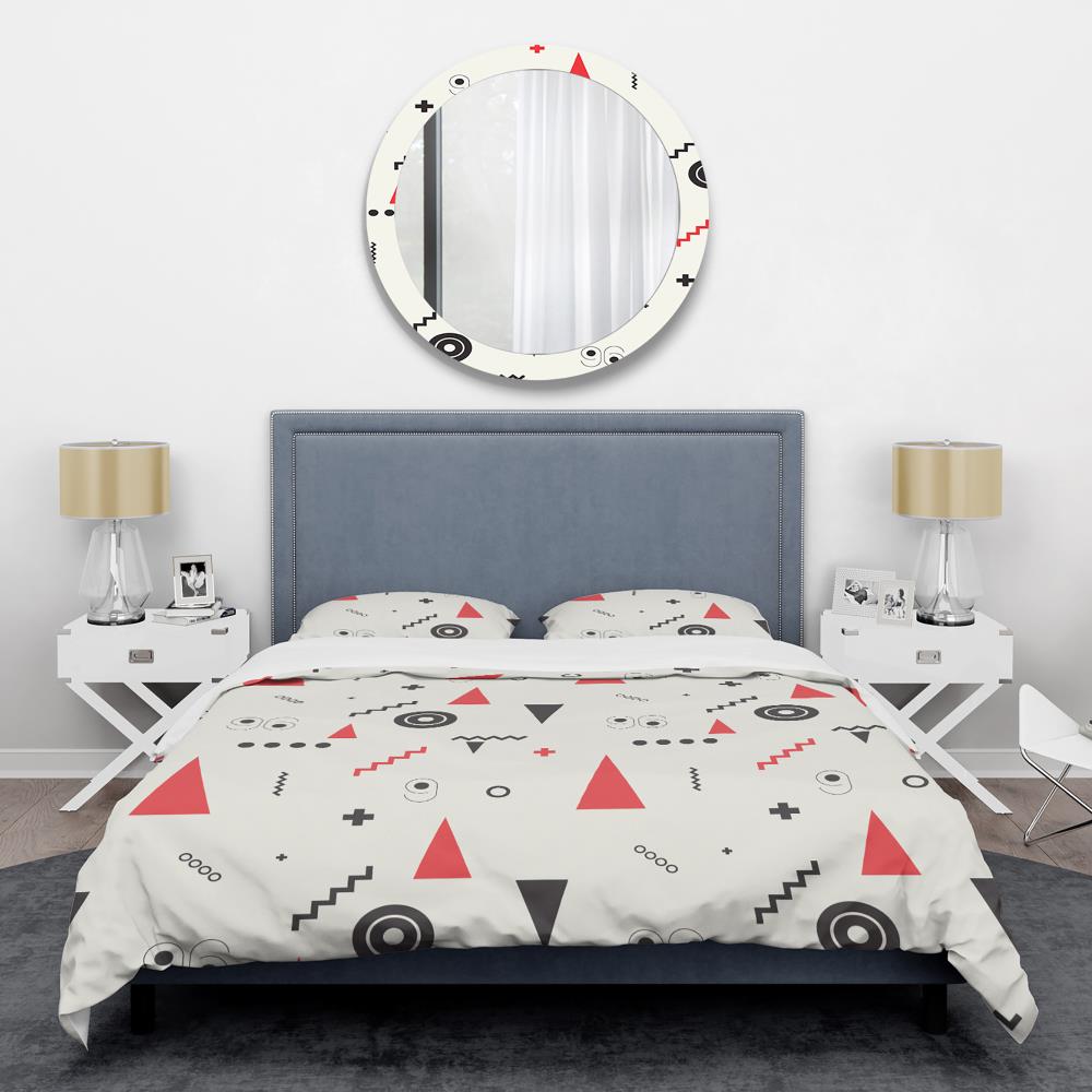 Designart BED24546-Q 3 -Piece White Queen Duvet cover Set