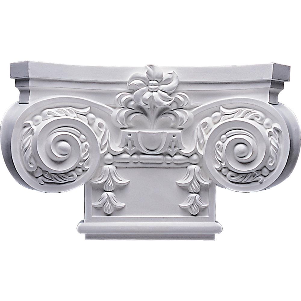 Ekena Millwork CAP16X10X04EM Empire 16-7/8-in x 8-in Primed Urethane Capital Entry Door Casing Accent