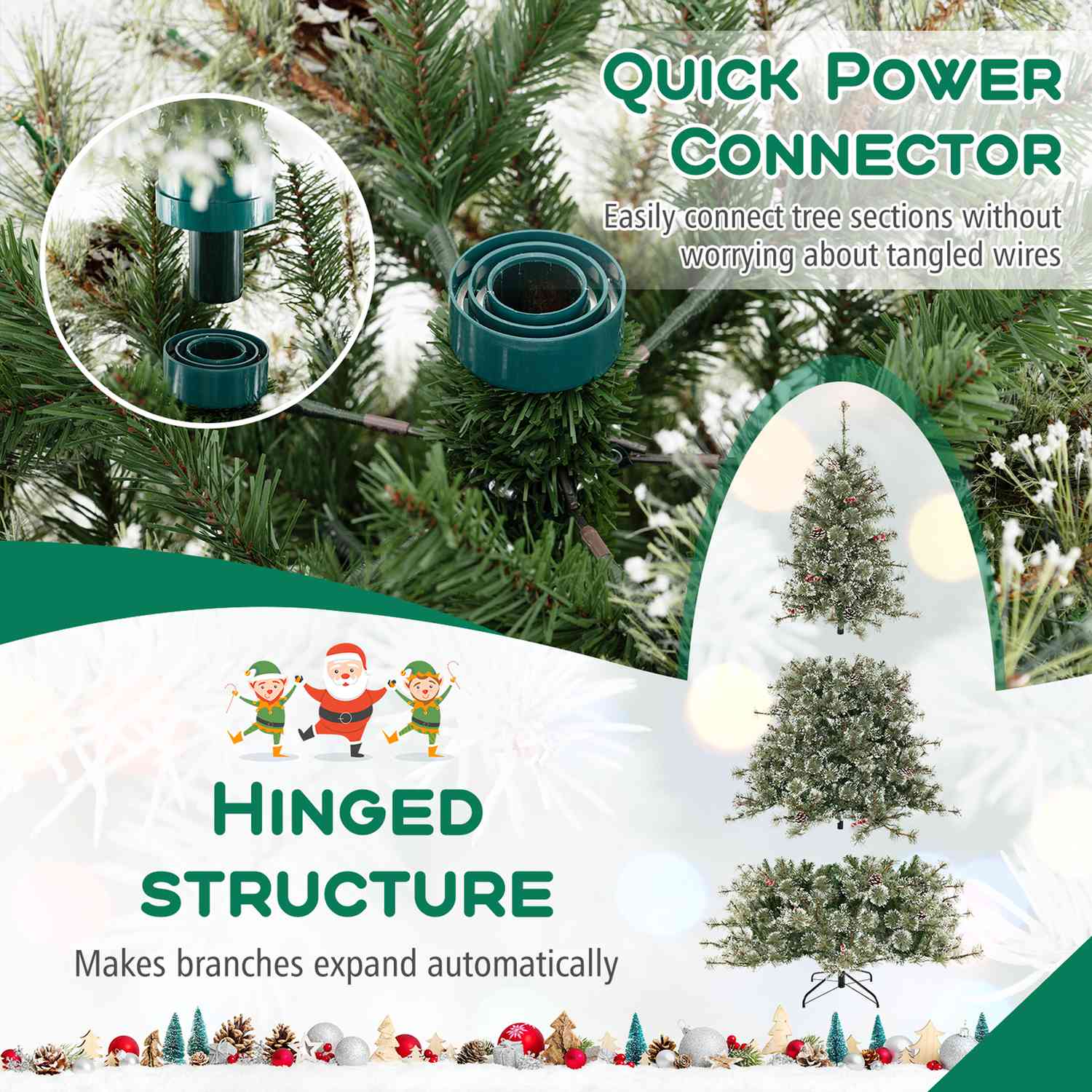 Costway HCST04647 Artificial-Christmas-Trees - View #8
