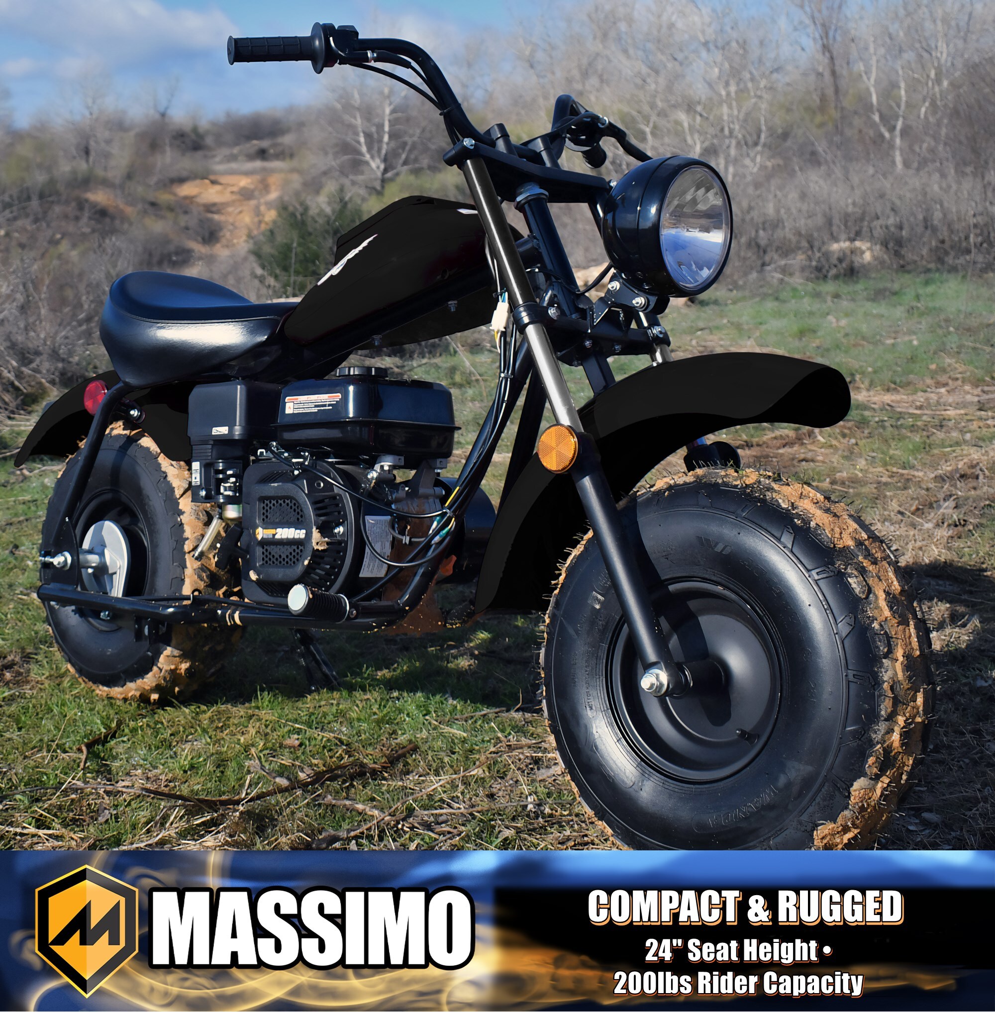 Massimo MMS-MB200-BK Dirt-Bikes-Mini-Bikes - View #2
