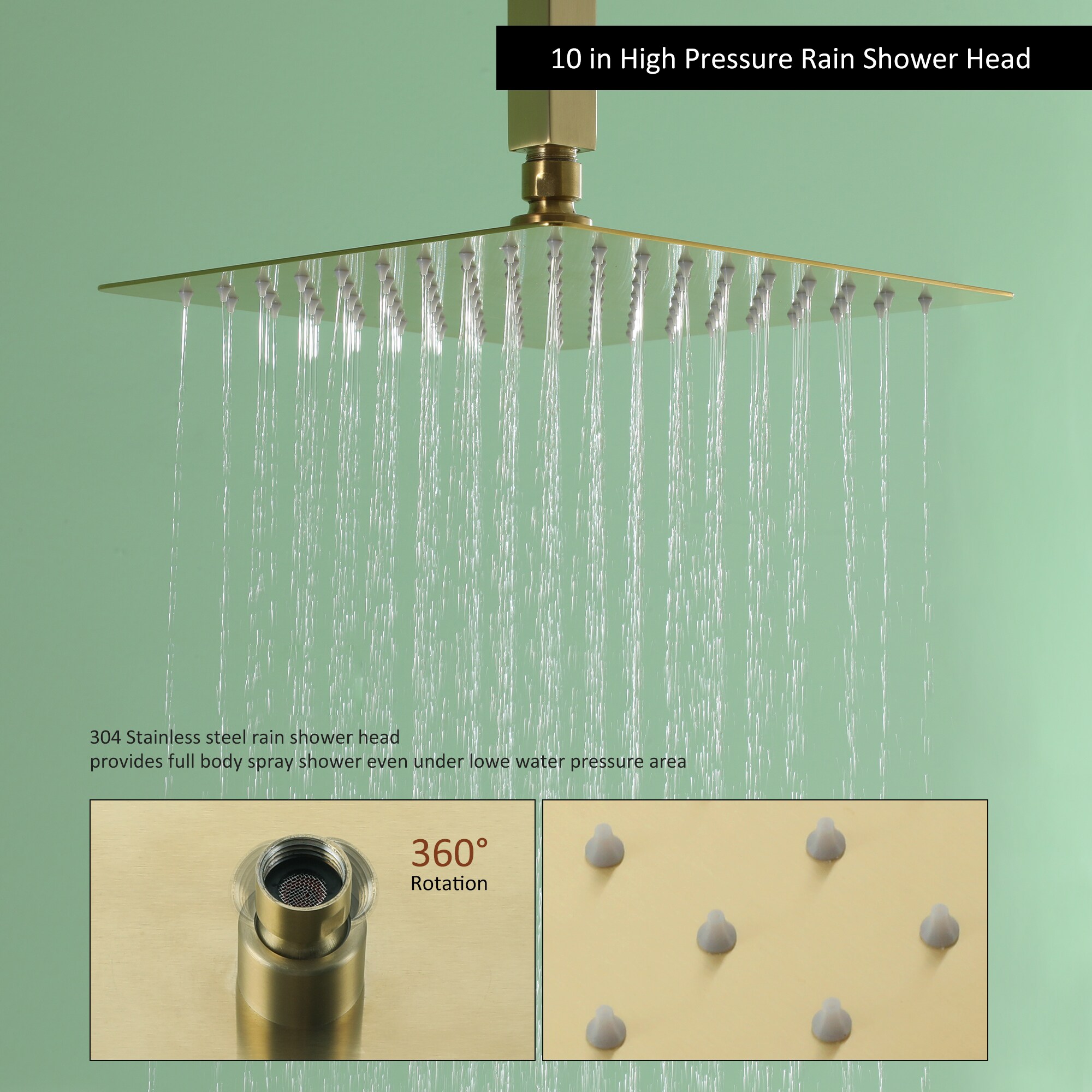 Clihome CL-EB10C3MB Showerhead-Bar-Panels - View #3