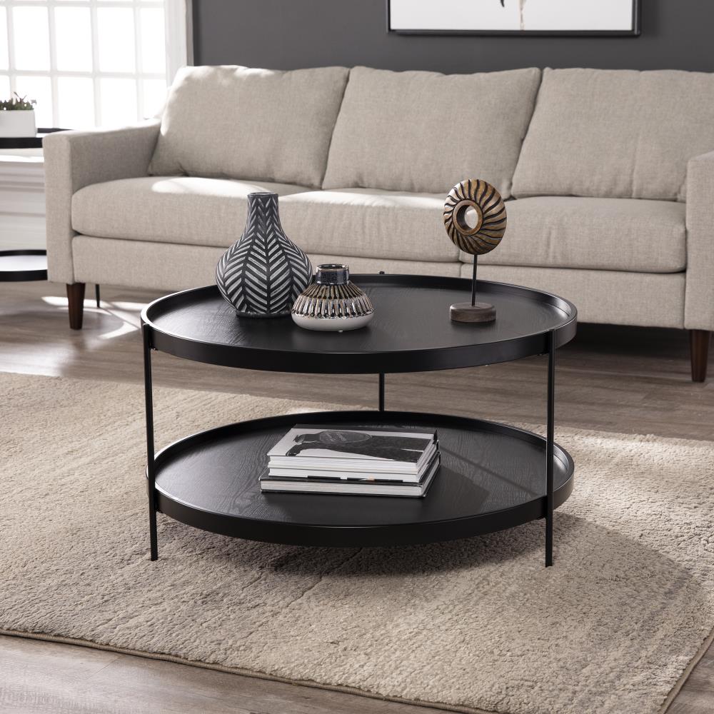 Boston Loft Furnishings Ramur Black Farmhouse Coffee Table with