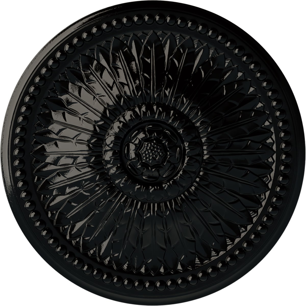 Ekena Millwork CM29SPBPS Springtime 29.375-in W x 29.375-in L Black Pearl Polyurethane Ceiling Medallion