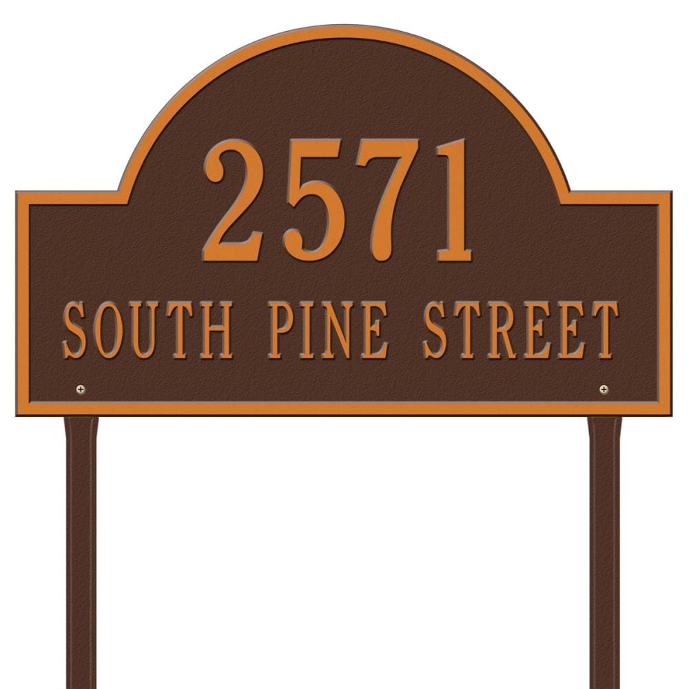 Whitehall 1102AC 14-in H x 23-1/4-in W Antique copper Aluminum Address plaque