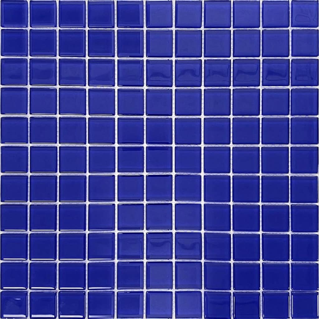 Apollo Tile APLA88012 1X1A Colorway Royal Blue 12-in x 12-in Glossy Glass Patterned Mosaic Wall Tile ( 9.67-sq ft Carton )