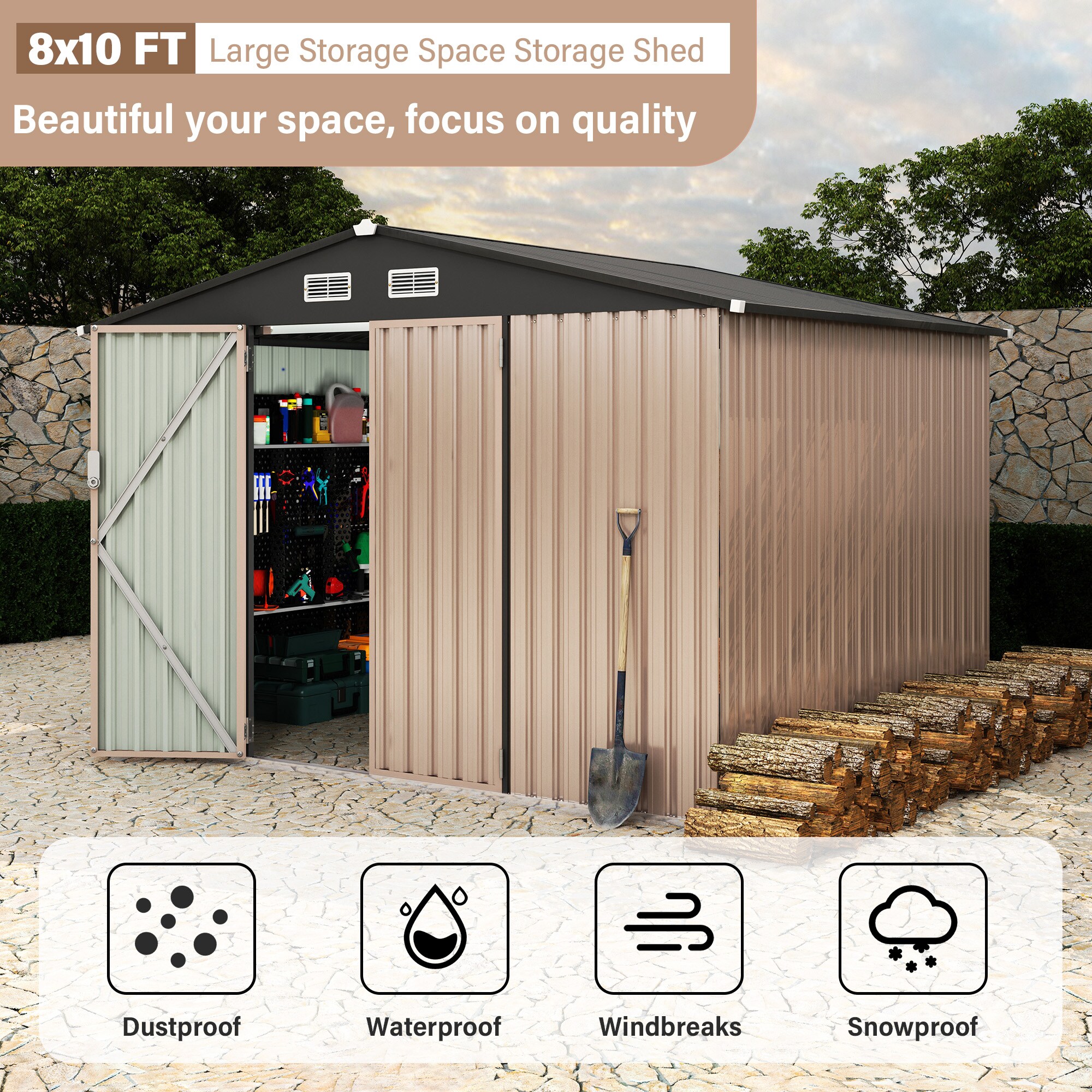 IdealHouse C155WLZLXTDS Metal-Storage-Buildings-Sheds - View #5