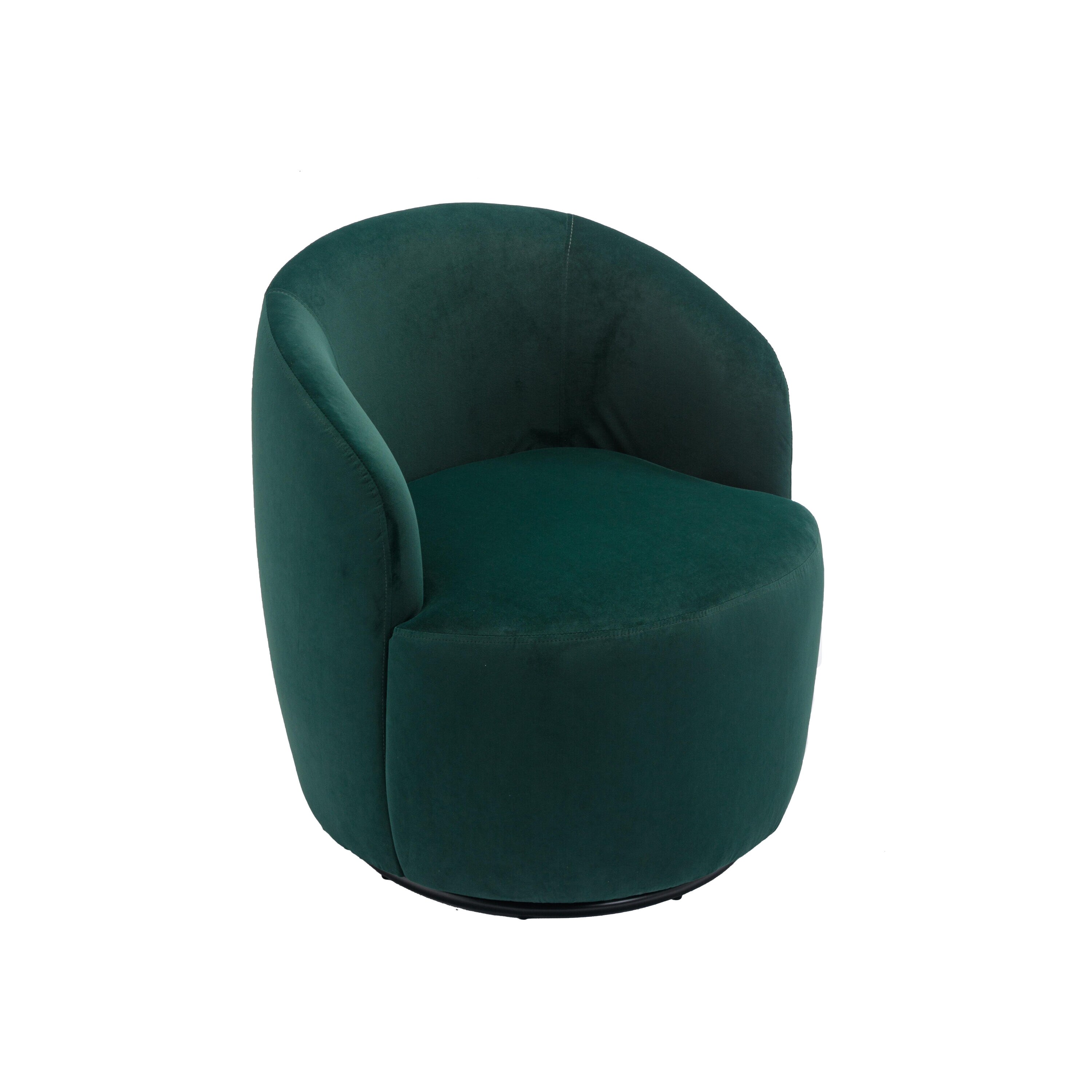 AHIOU HOME Verona Casual Green Velvet Swivel Accent Chair in the 