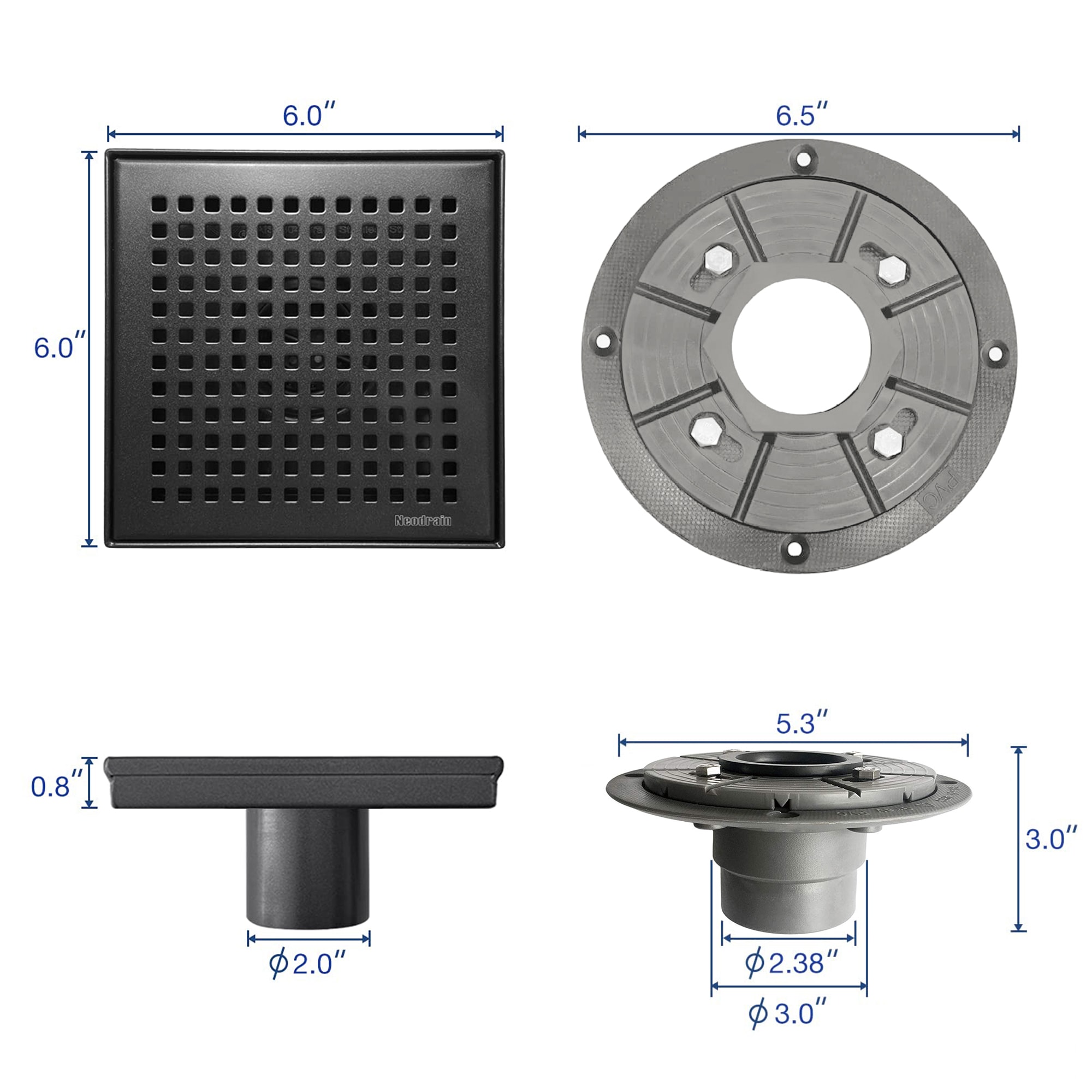 Neodrain ZS3-6-S04-MB-PVC3 Drains-Flanges - View #3