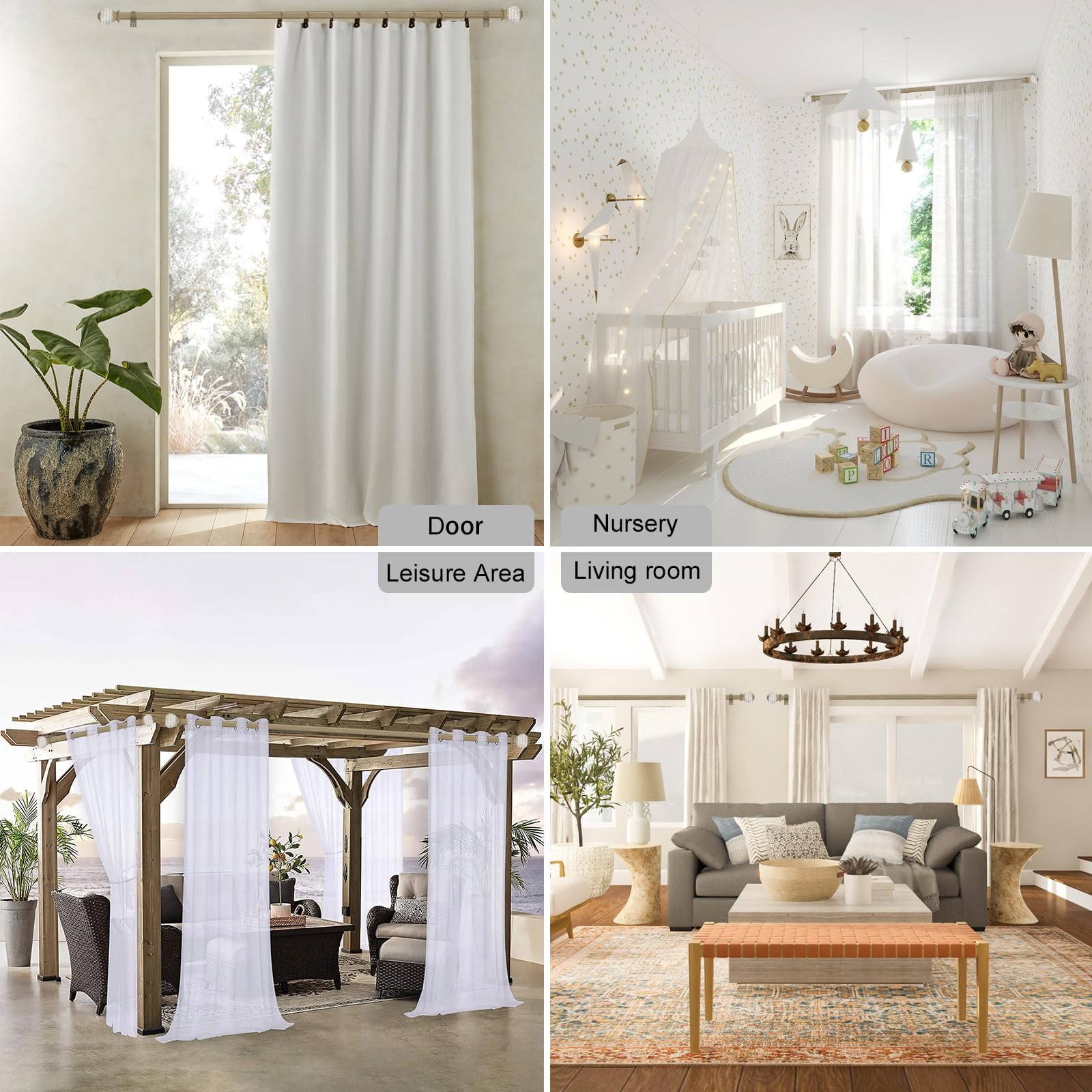 KIWDZFU LKI0818A128 Curtain-Rods - View #6