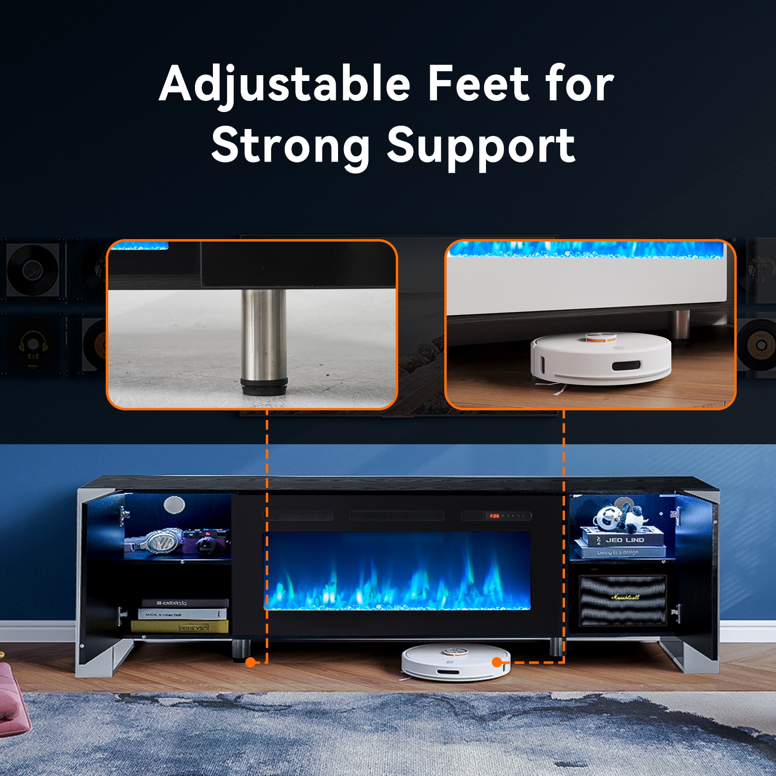 AOXUN AX-30970B Electric-Fireplaces - View #6