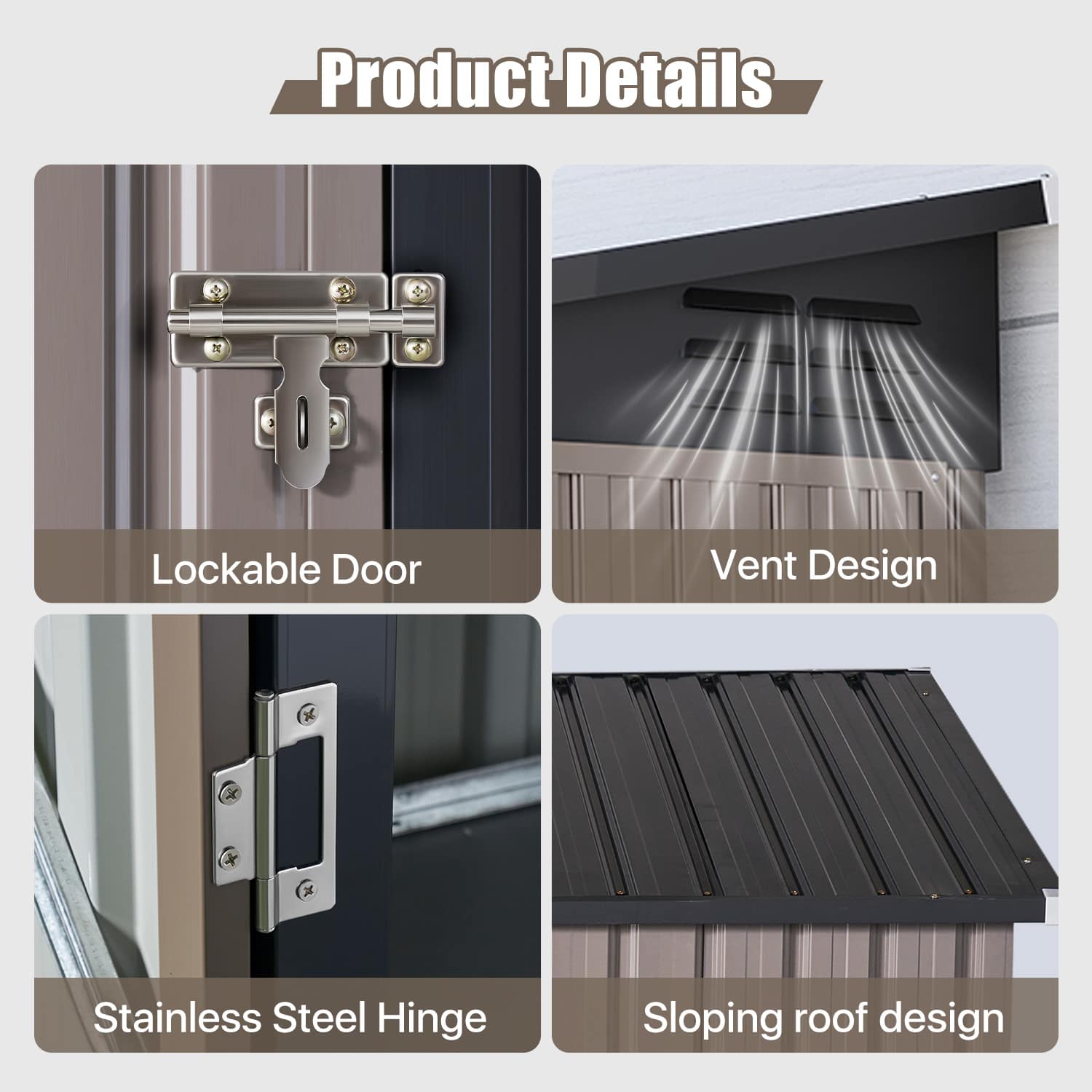 Sunmthink MSD0604-0728BR Metal-Storage-Buildings-Sheds - View #3