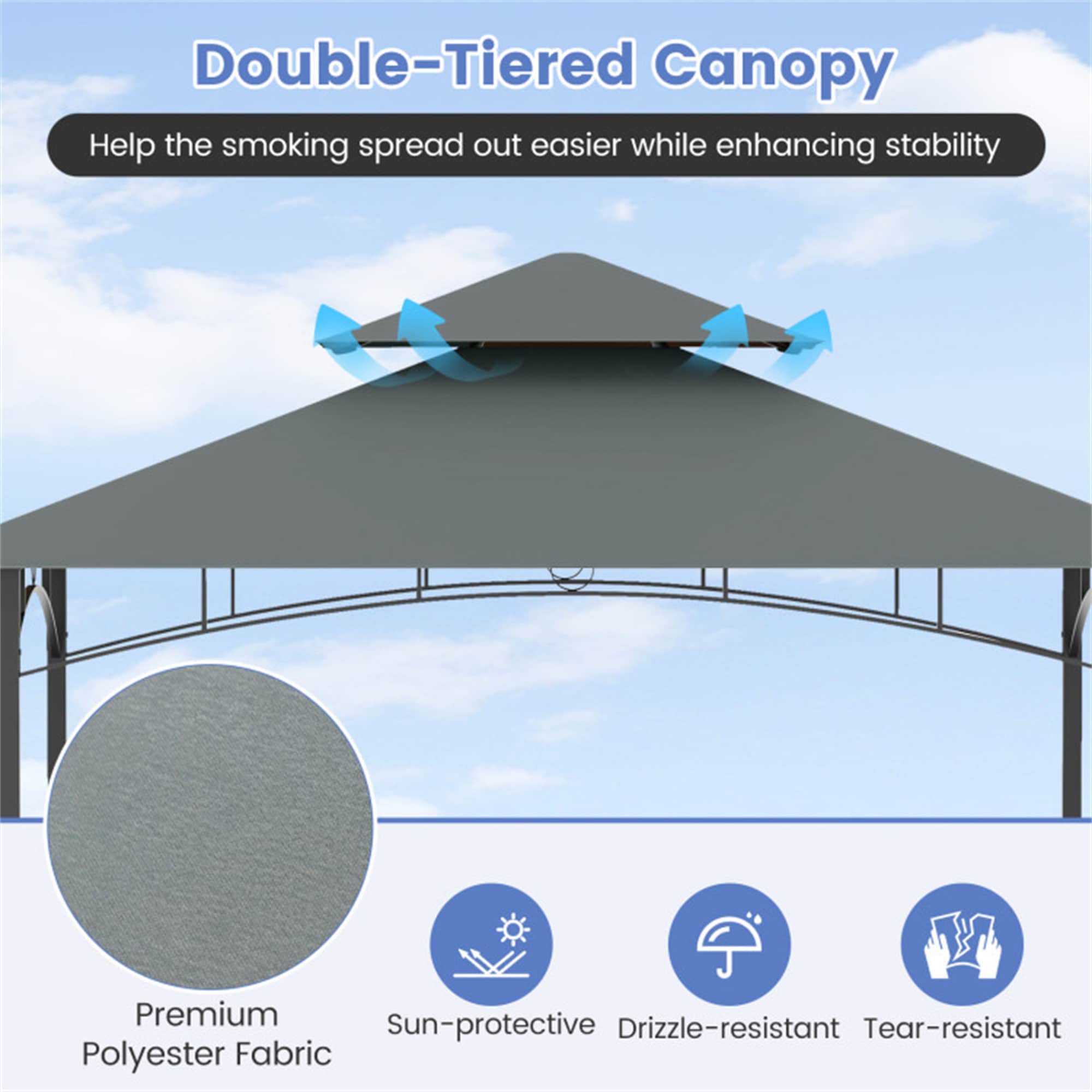 BABOOM BOM-12040GR-CO Wood-Resin-Gazebos - View #4