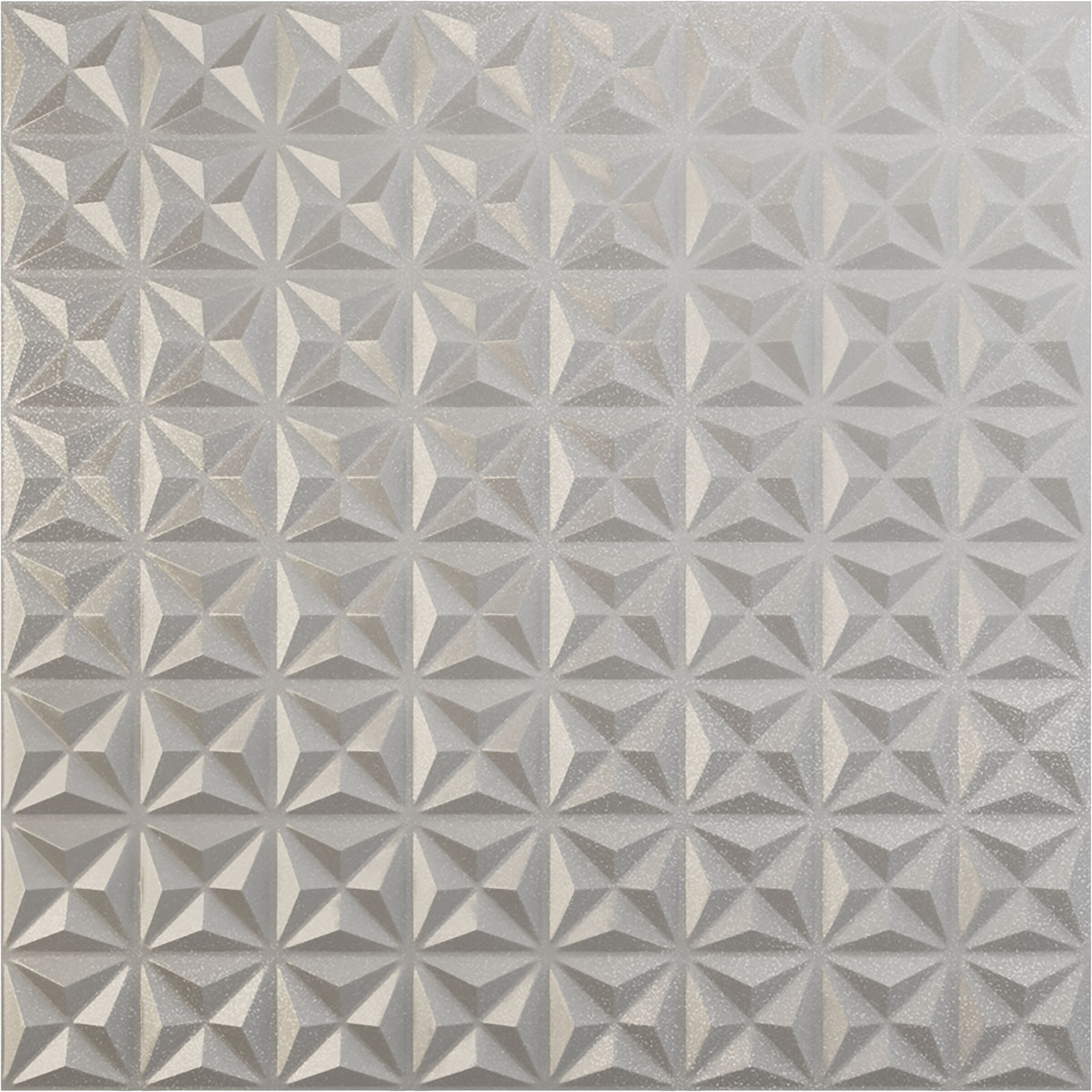 Ekena Millwork 19-5/8-in x 19-5/8-in Embossed Textured Metallic Silver ...