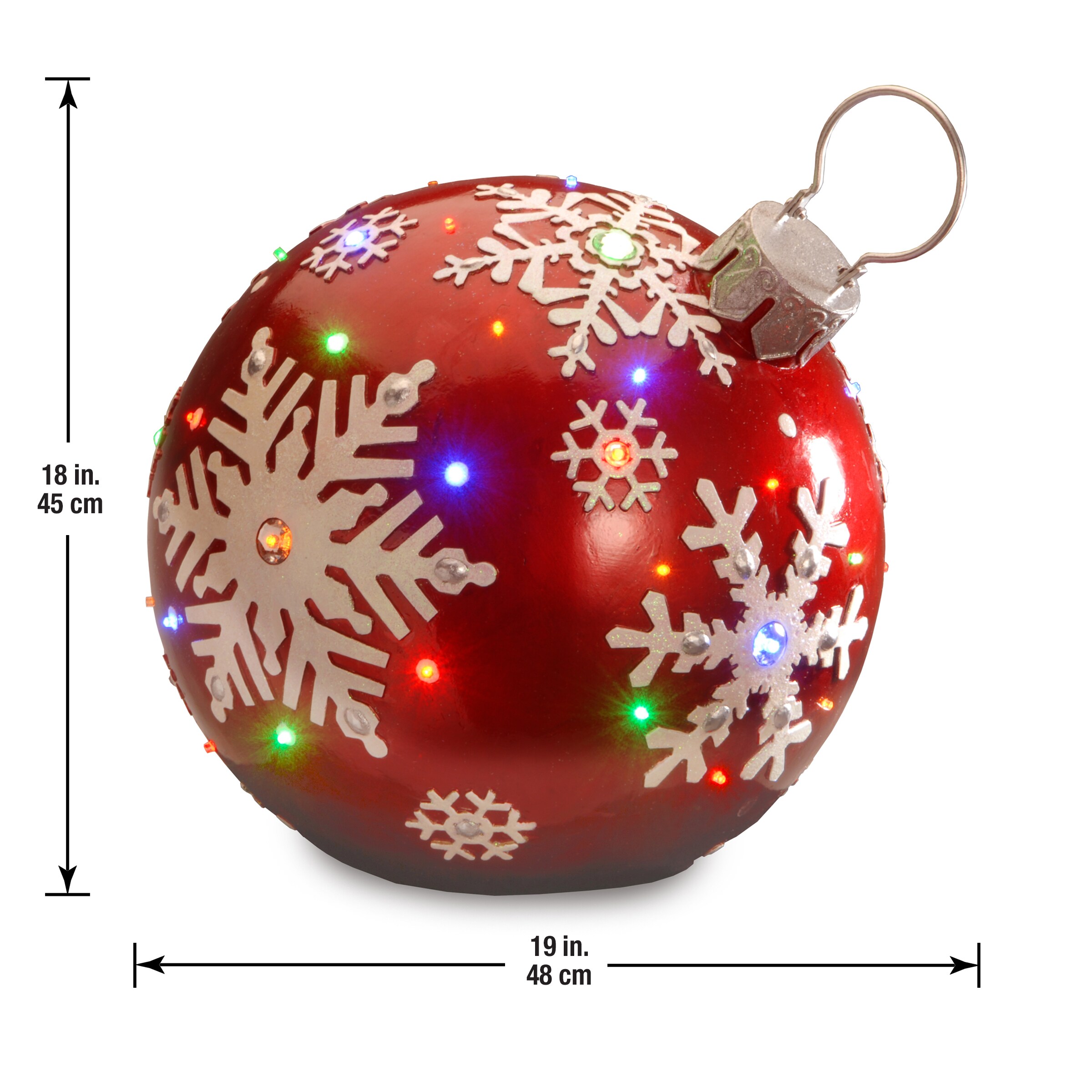 3 Clear Round Acrylic Christmas Ornament, 18 Pack