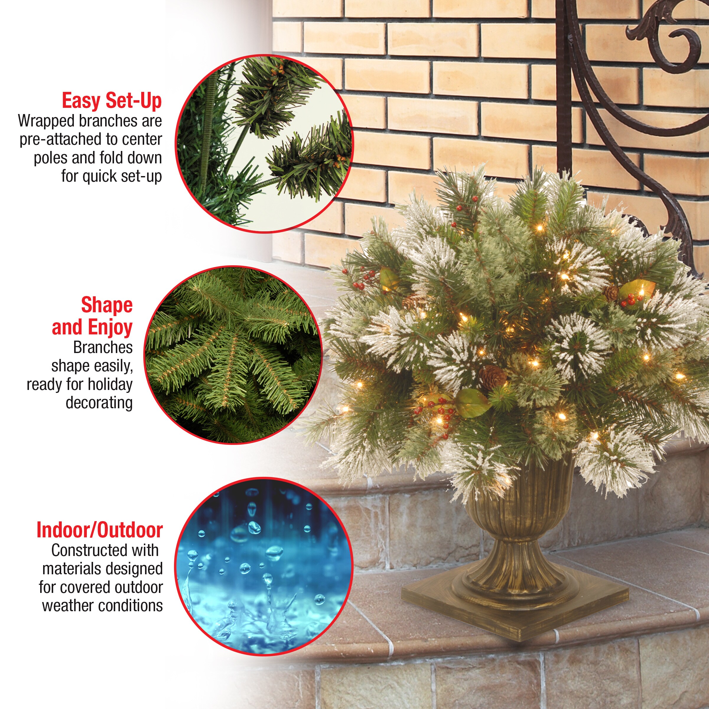 National Tree Company WP1-300-24P Table-Christmas-Decorations - View #6
