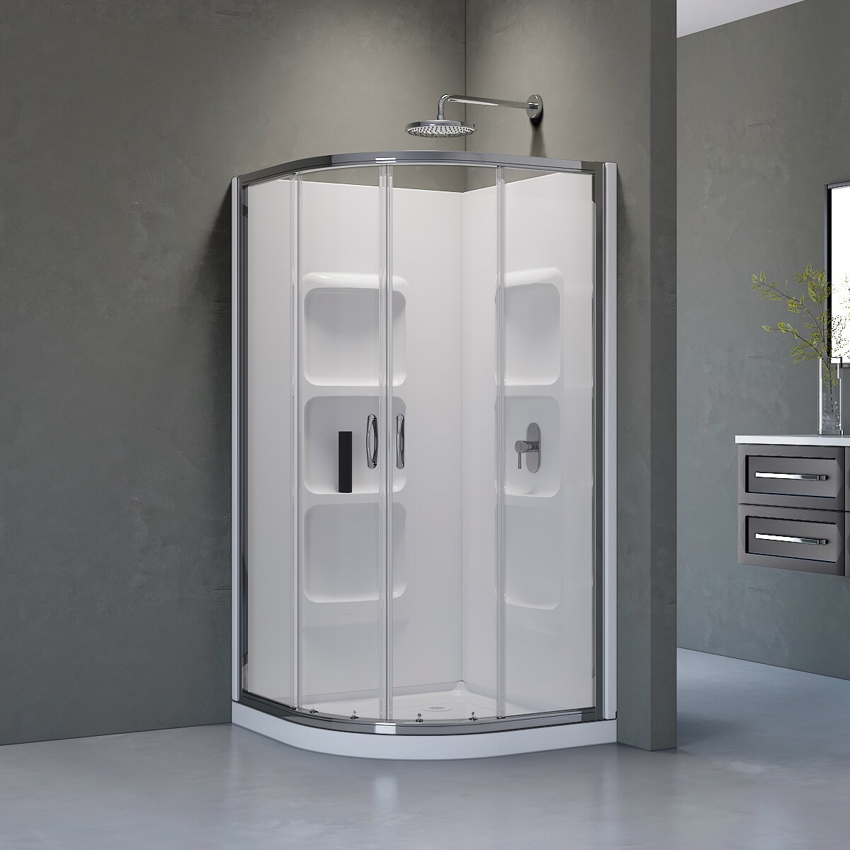 A&E Bath and Shower MONA-36-KIT Alcove-Shower-Kit - View #6