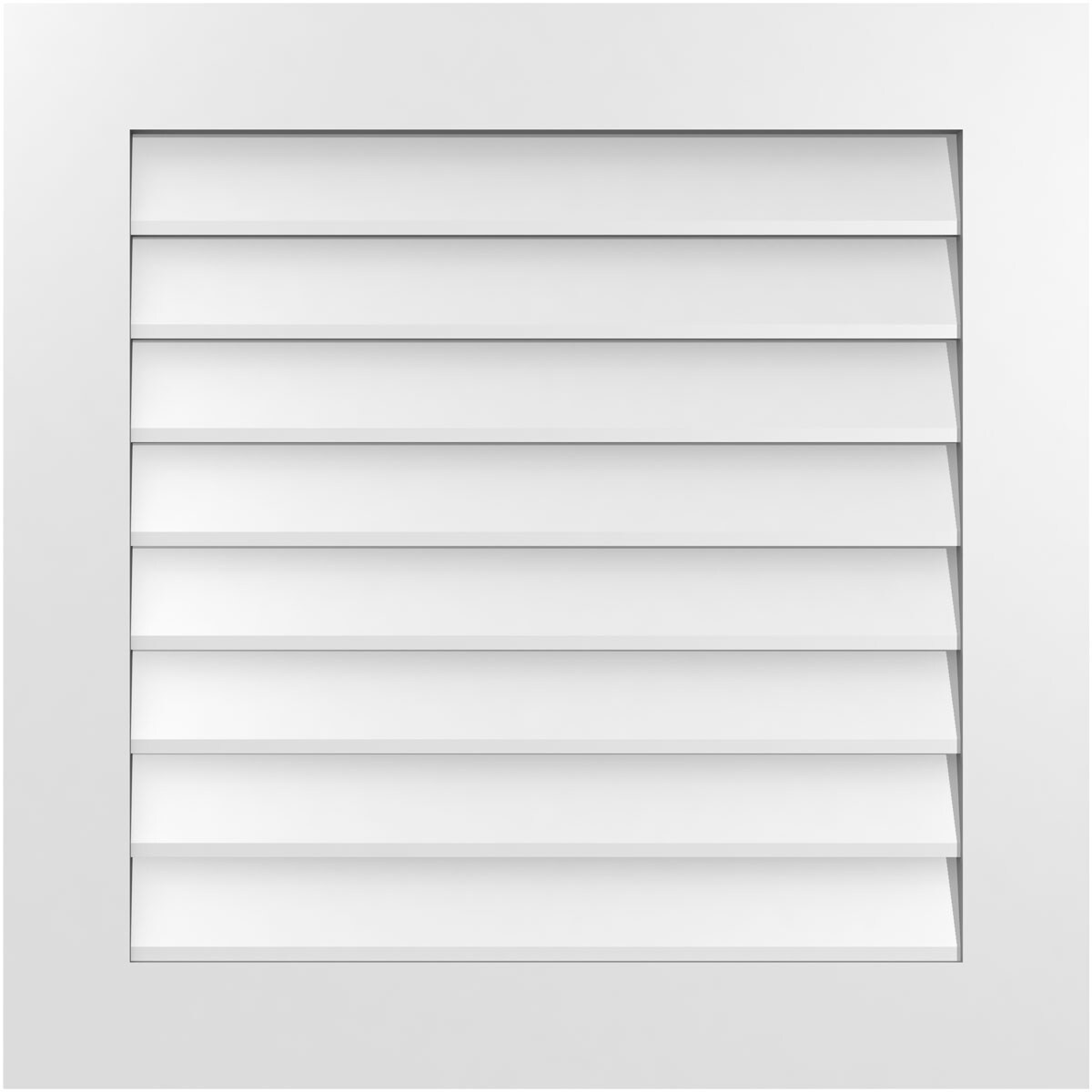 Ekena Millwork GVPVE30X3001SN 30-Inches x 30-Inches Off-white Rectangle PVC Gable Louver Vent